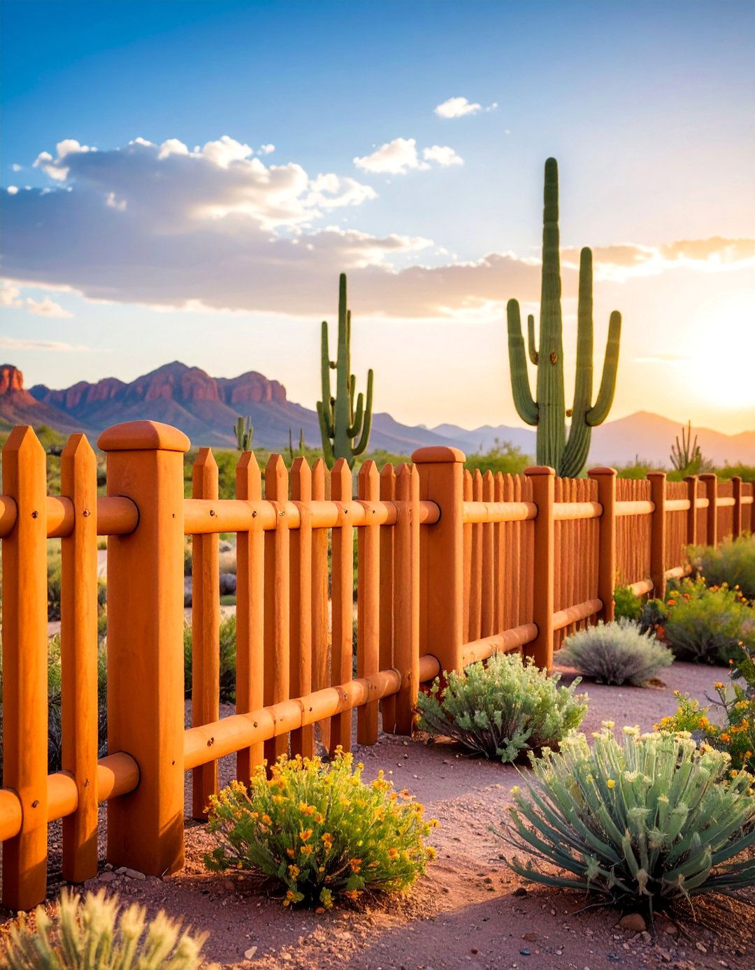 Southwestern Adobe Orange Terracotta - 25 Fence Painting Ideas