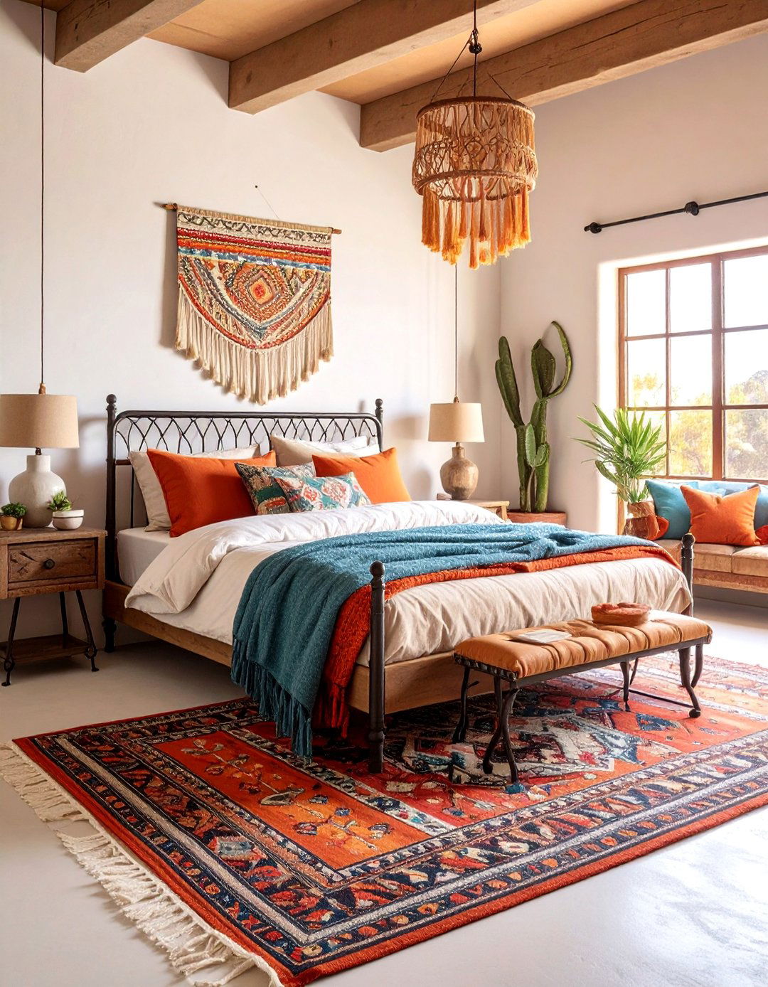 Southwestern Bedroom with Terracotta Accents - 25 Desert Themed Room Ideas