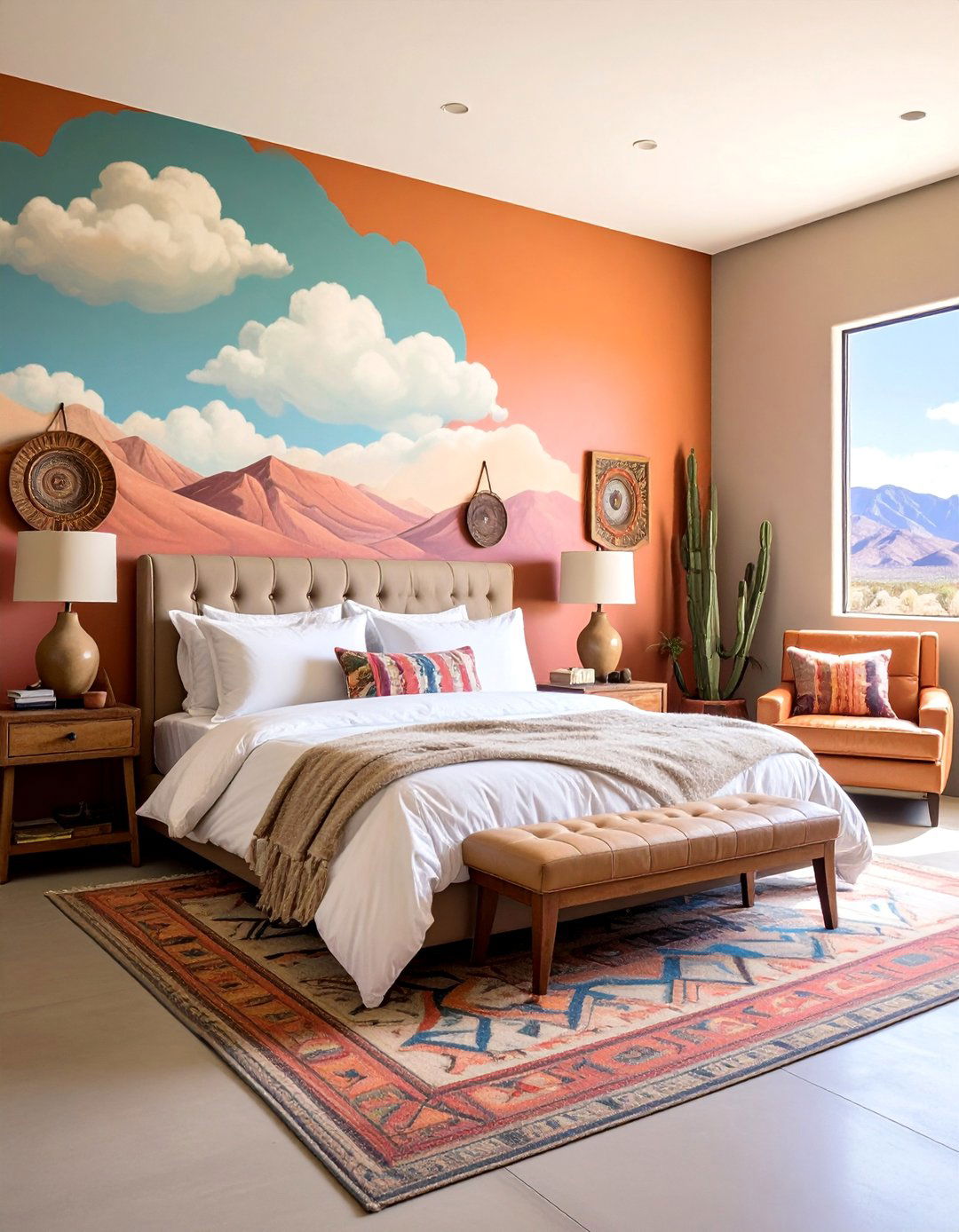 Southwestern Cloud Bedroom with Desert Sky Elements - 25 Cloud-Themed Bedroom Ideas