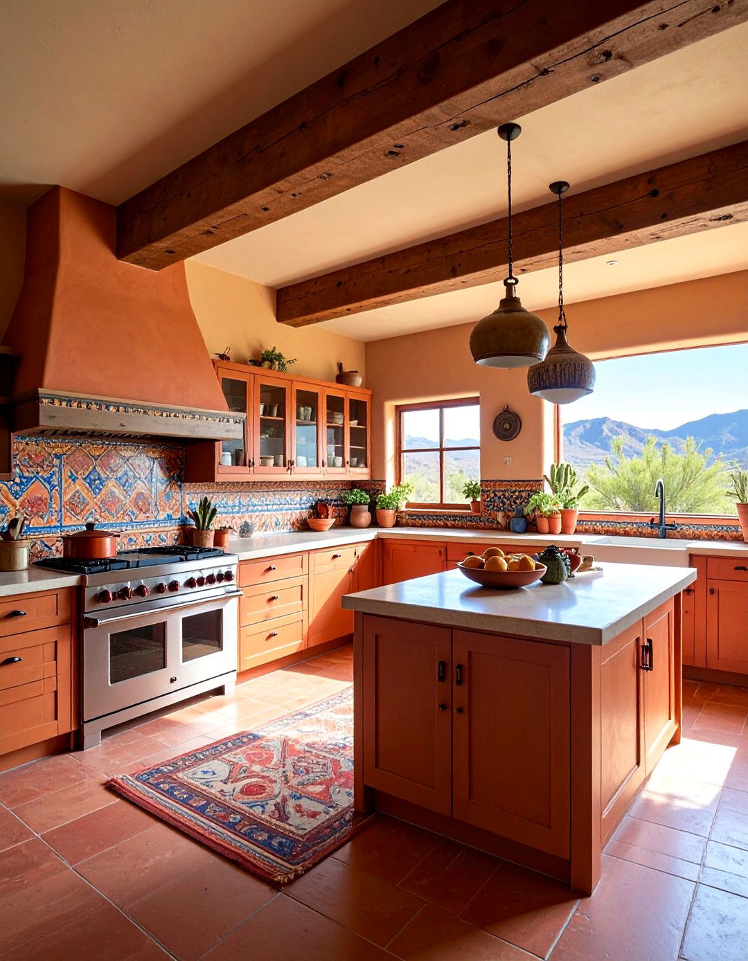 Southwestern Desert Beige Kitchen - 25 Kitchens With Beige Kitchen Cabinets