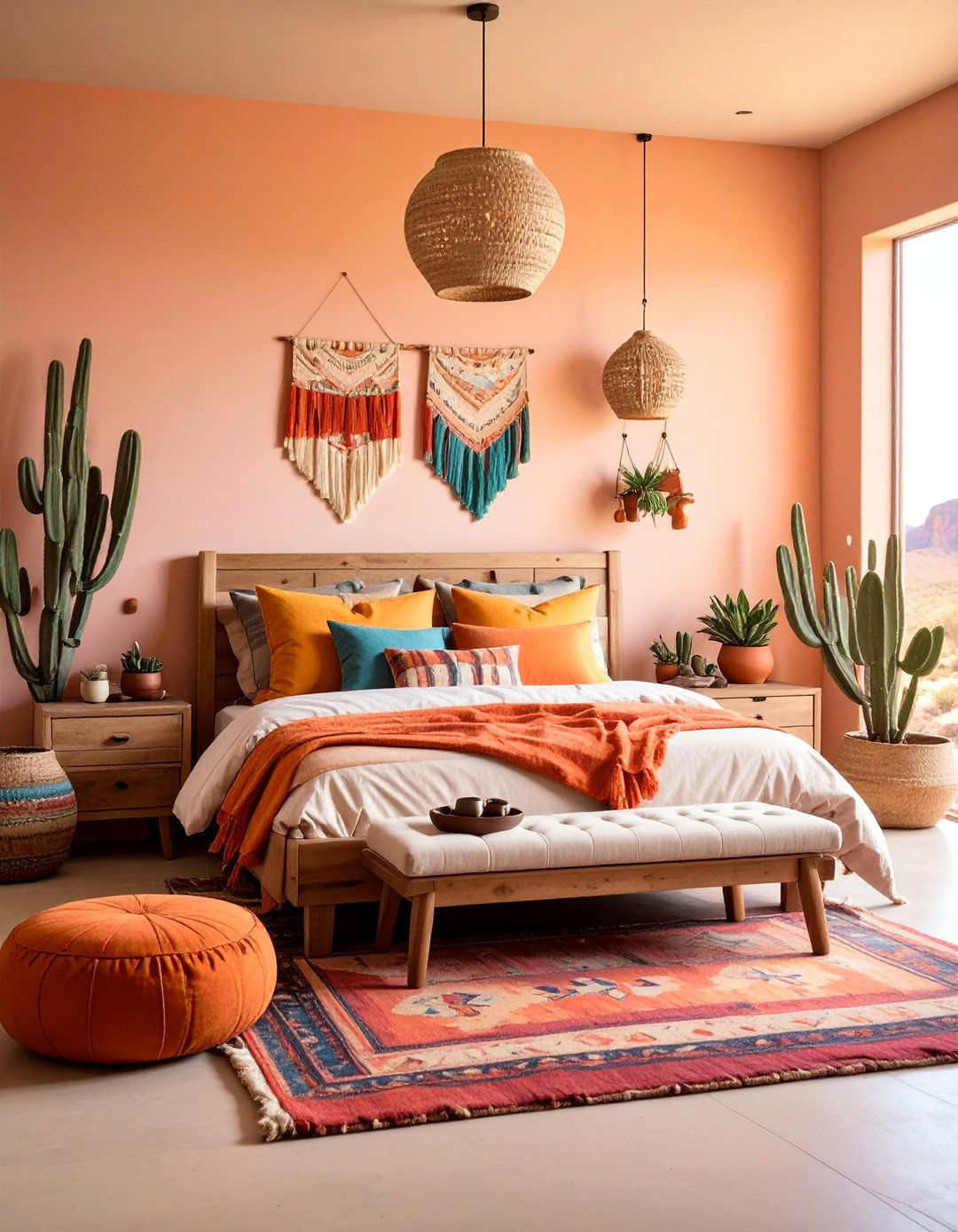 Southwestern Desert Sunset Bedroom - 25 Mexican Bedroom Ideas