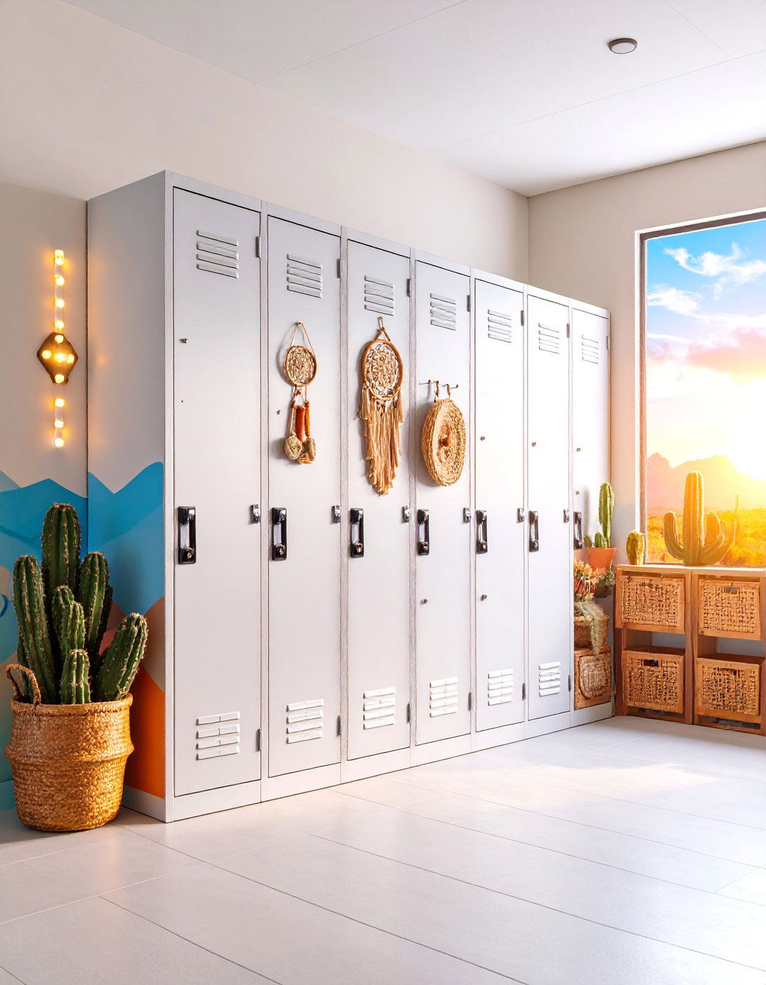 Southwestern Desert Sunset Locker - 25 Locker Decor Ideas