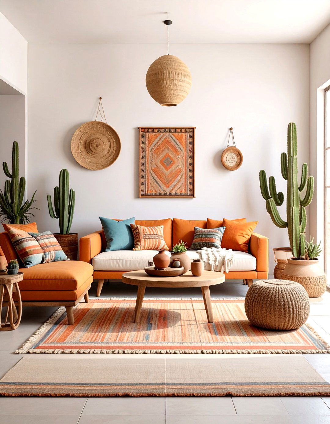 Southwestern Eclectic Living Room with Contemporary Furniture - 25 Eclectic Living Room Ideas