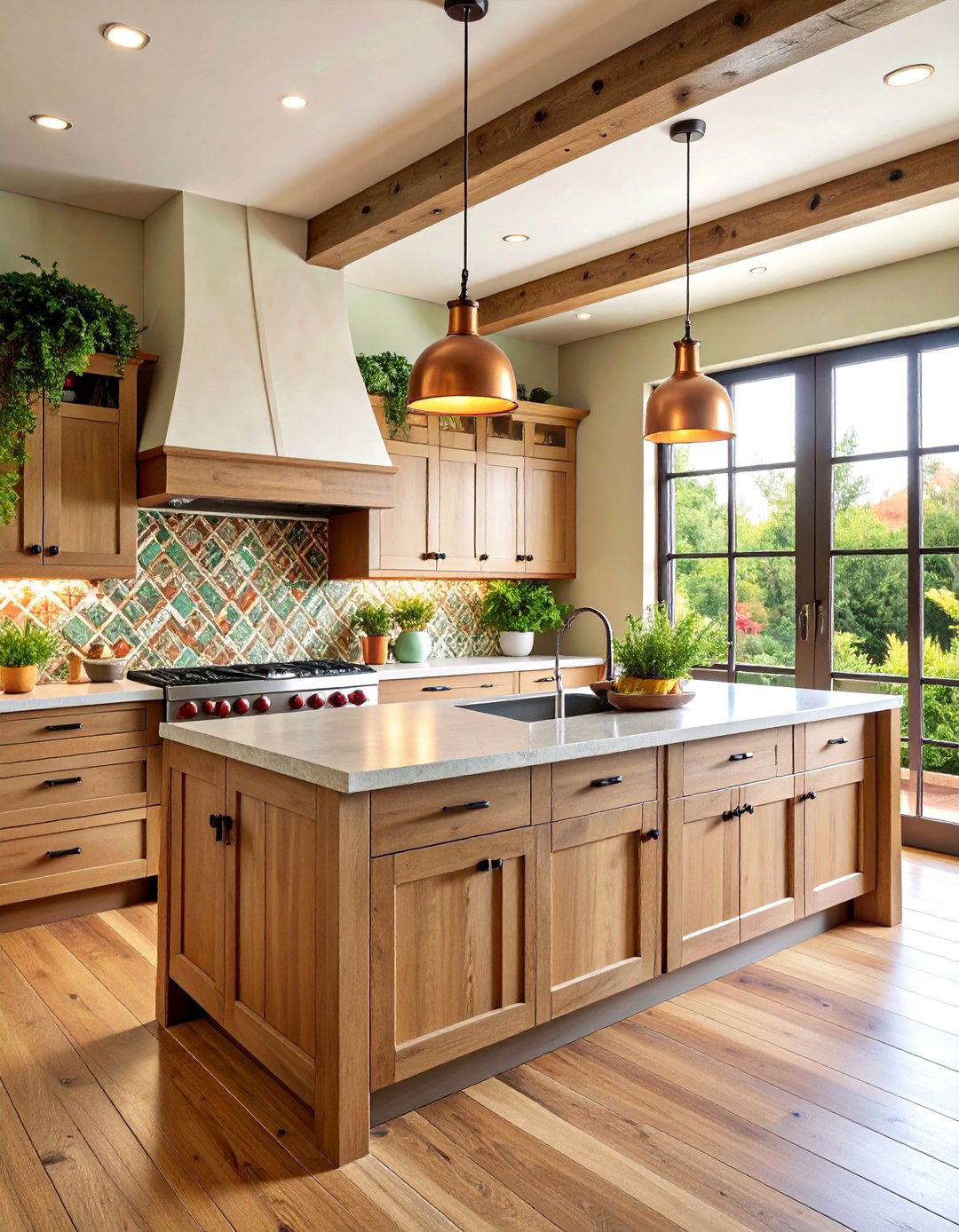 Southwestern Kitchen with Adobe Inspired Backsplash - 25 Bohemian Desert Decor Ideas