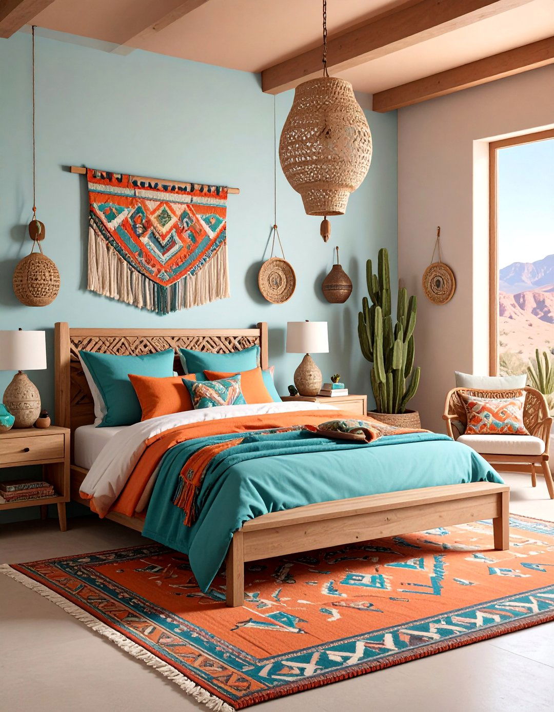 Southwestern Navajo Pattern Bedroom - 25 Western Bedroom Ideas