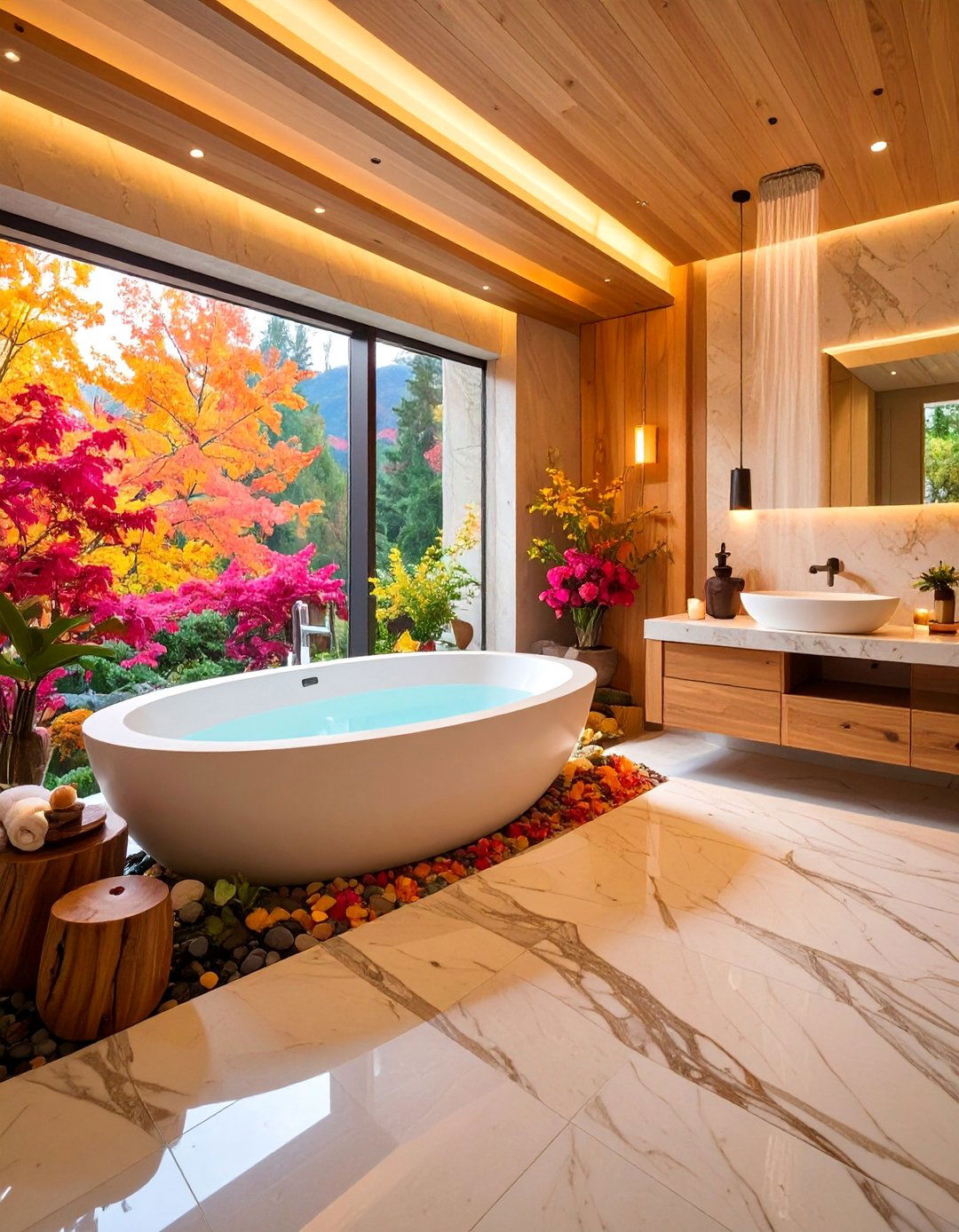 Spa Inspired Luxury Retreat with Natural Materials - 25 Primary Bathroom Ideas