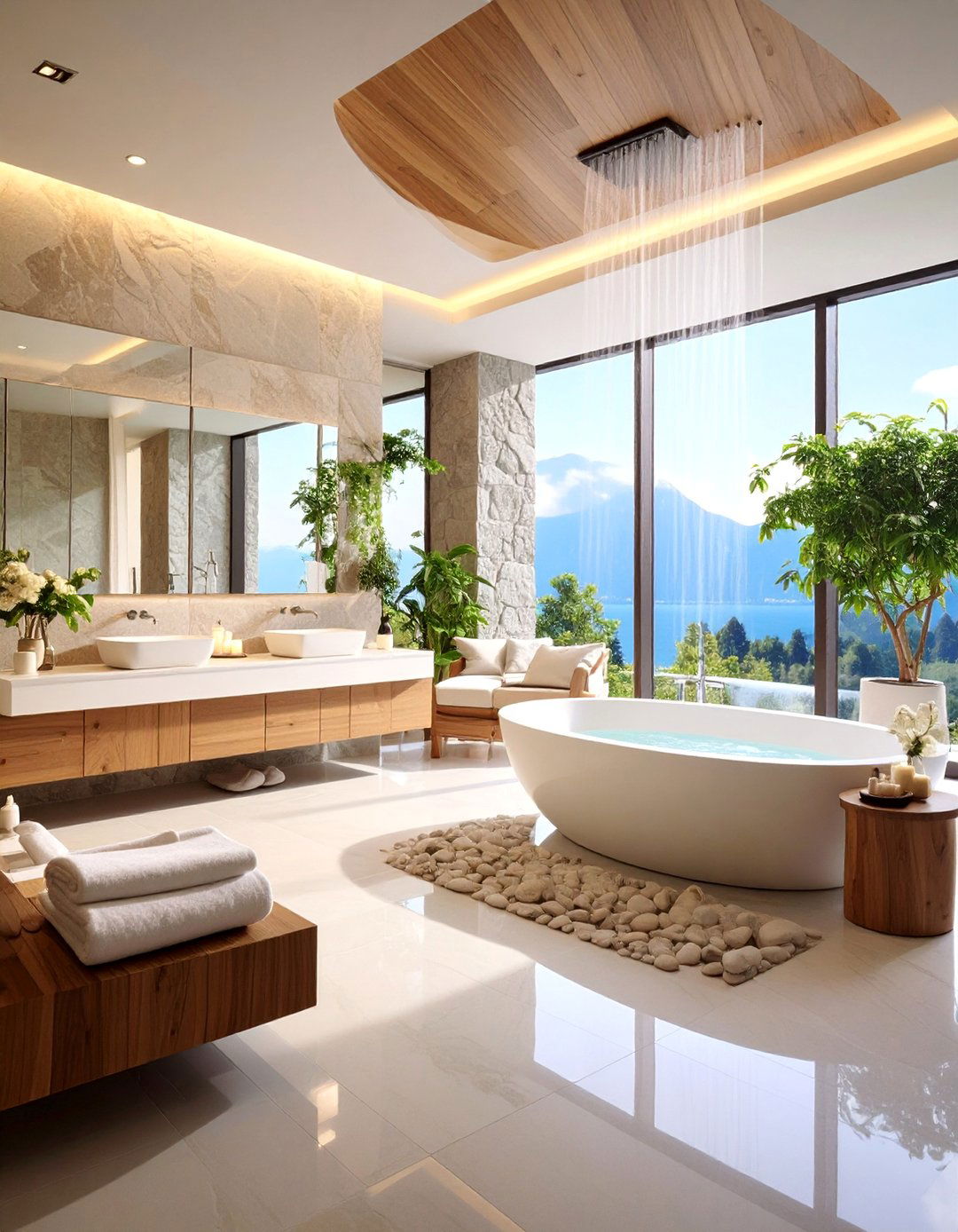 Spa Inspired Wellness Office Bathroom - 25 Office Bathroom Ideas