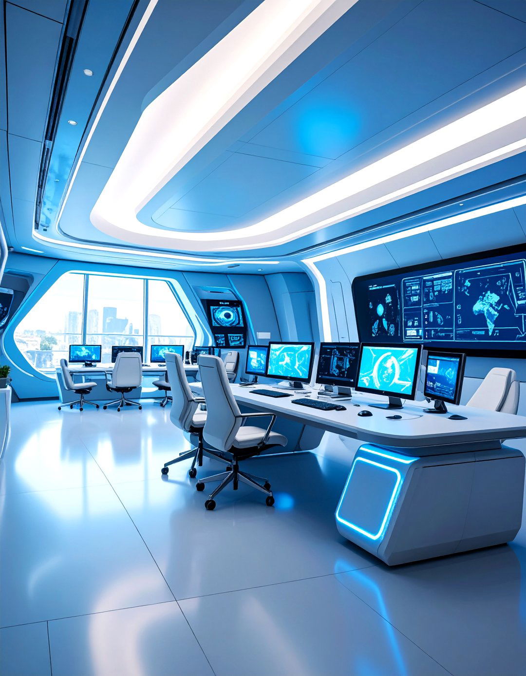 Space Age Futuristic Office - 25 Man Cave Office Ideas