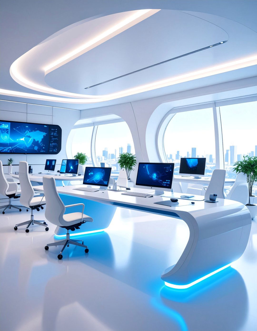 Space Age Modern Office with Futuristic Elements - 25 Home Office for Couples Ideas and Designs