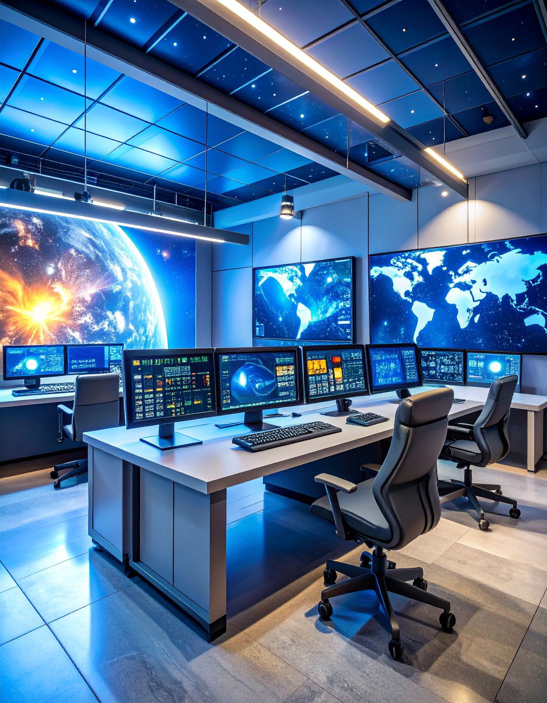 Space Exploration Mission Control Center - 25 Basement Playroom Ideas