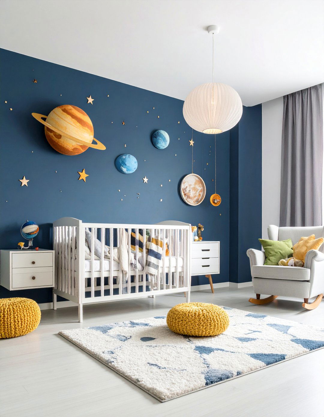 Space Explorer Nursery with Cosmic Elements - 25 Whimsical Nursery Ideas