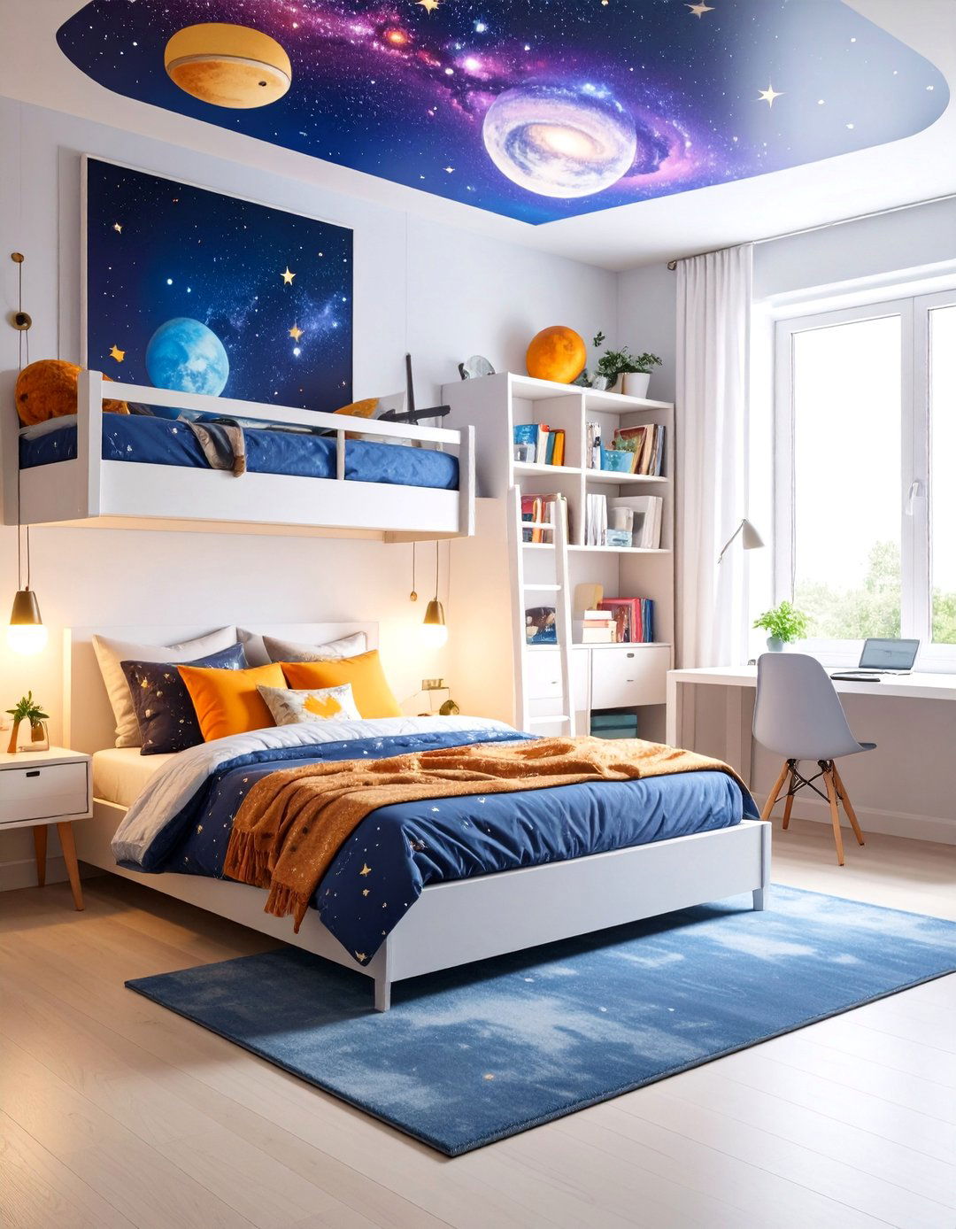Space Galaxy Dorm Room Theme - 25 Dorm Room Decorating Ideas