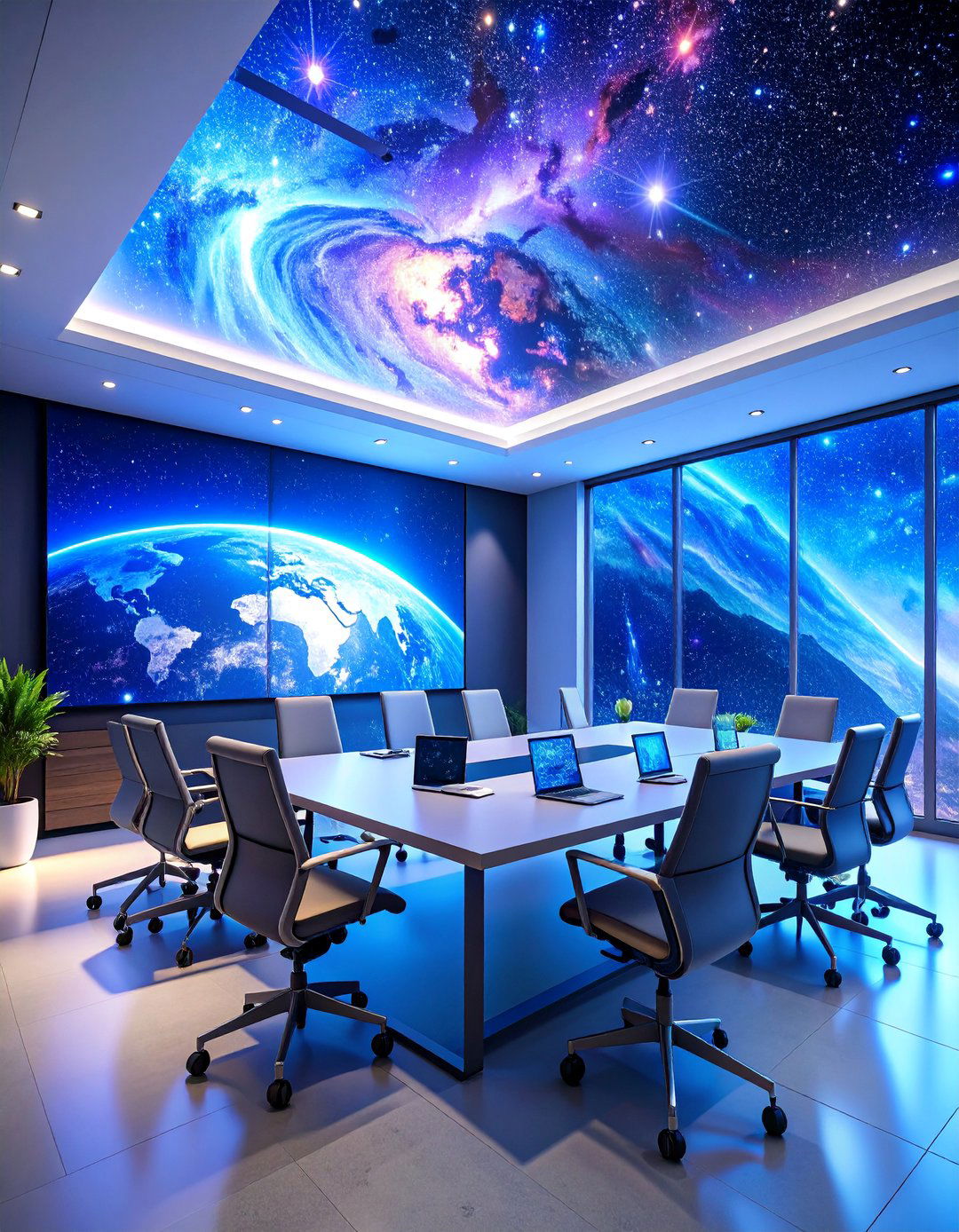 Space Galaxy Office Mural with Cosmic Wonder Theme - 25 Office Wall Murals