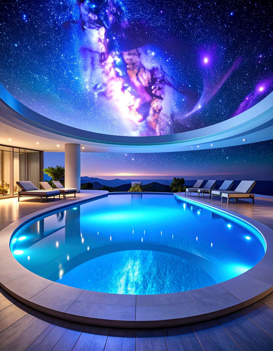 Space Galaxy Pool Mural - 25 Pool Murals