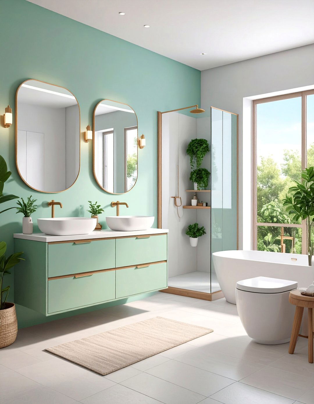 Space Maximizing Floating Vanity Design - 25 Ensuite Bathroom Ideas