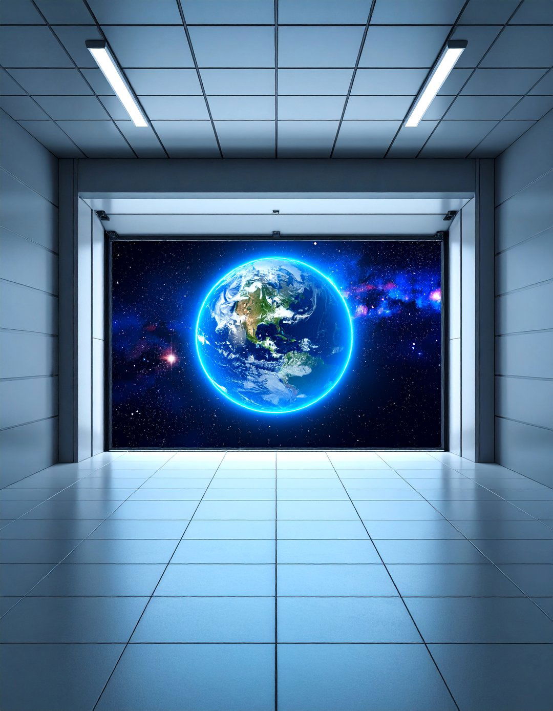 Space Station Portal View Garage Door Mural - 25 Garage Door Murals