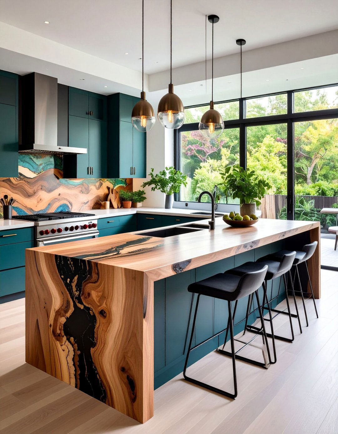 Spalted Maple Natural Art Feature Counter - 25 Wood Countertop Ideas