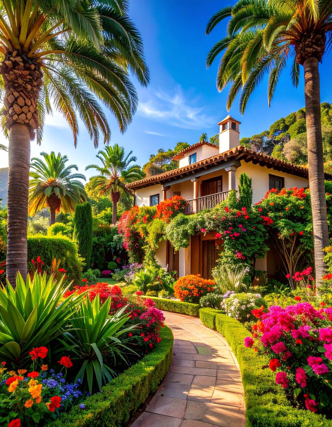Spanish Bungalow with Tropical Plant Accents - 25 spanish bungalow exterior ideas