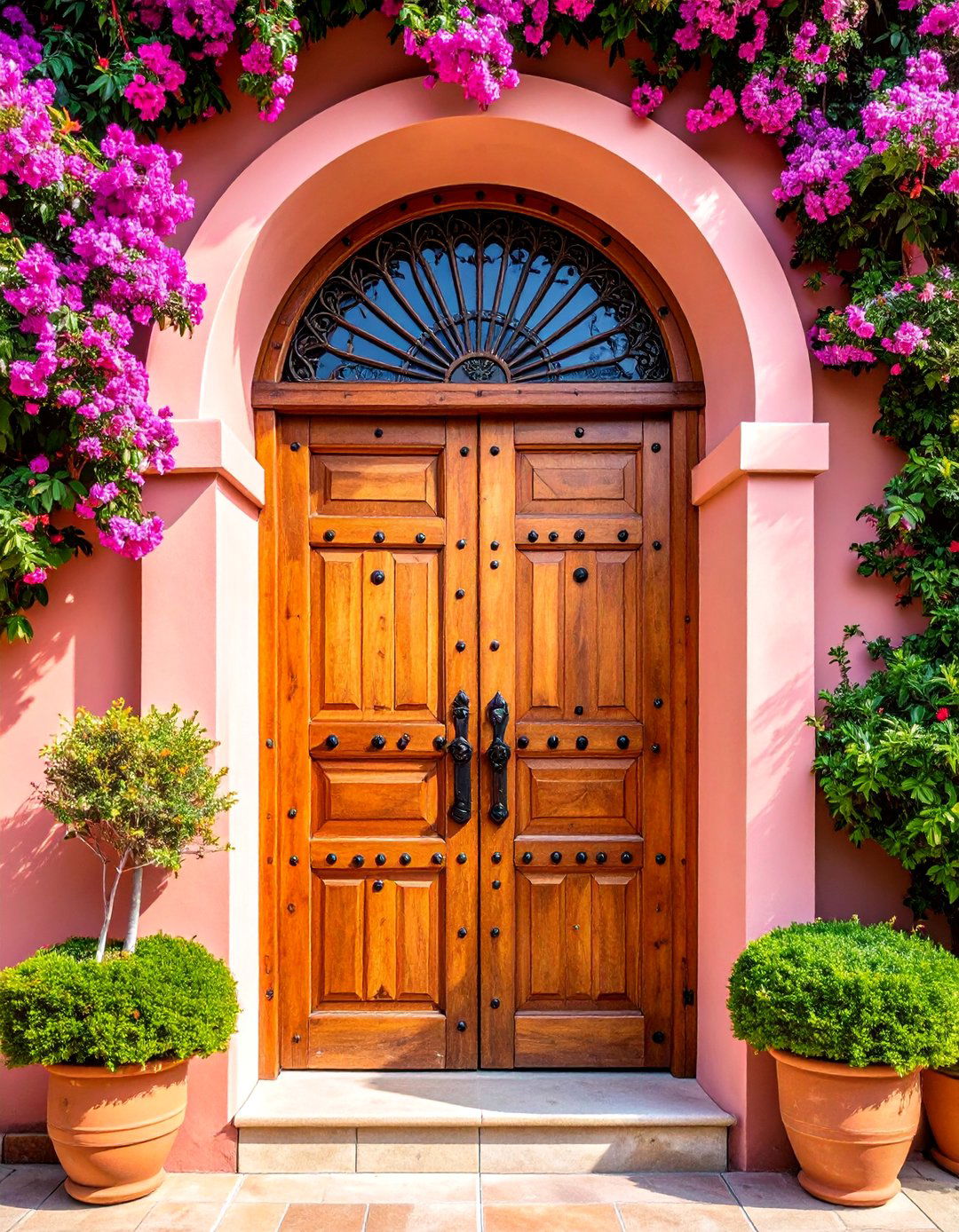 Spanish Bungalow with Wooden Door Features - 25 spanish bungalow exterior ideas