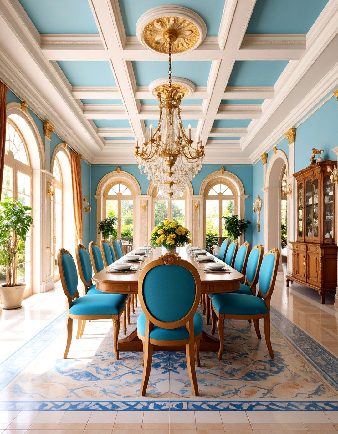 Spanish Colonial Dining Room Elegance - 25 Spanish Mediterranean House Ideas