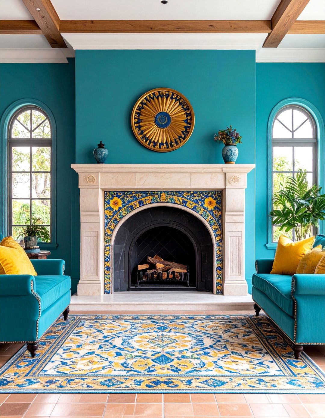 Spanish Colonial Fireplace Design - 25 Spanish Mediterranean House Ideas