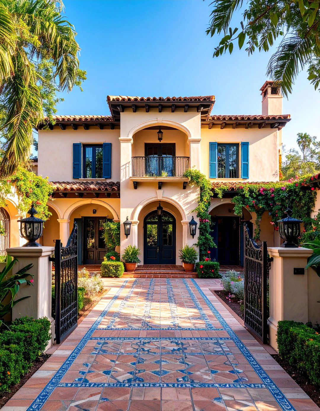 Spanish Colonial Revival with Courtyard Entry - 25 spanish style home exterior ideas