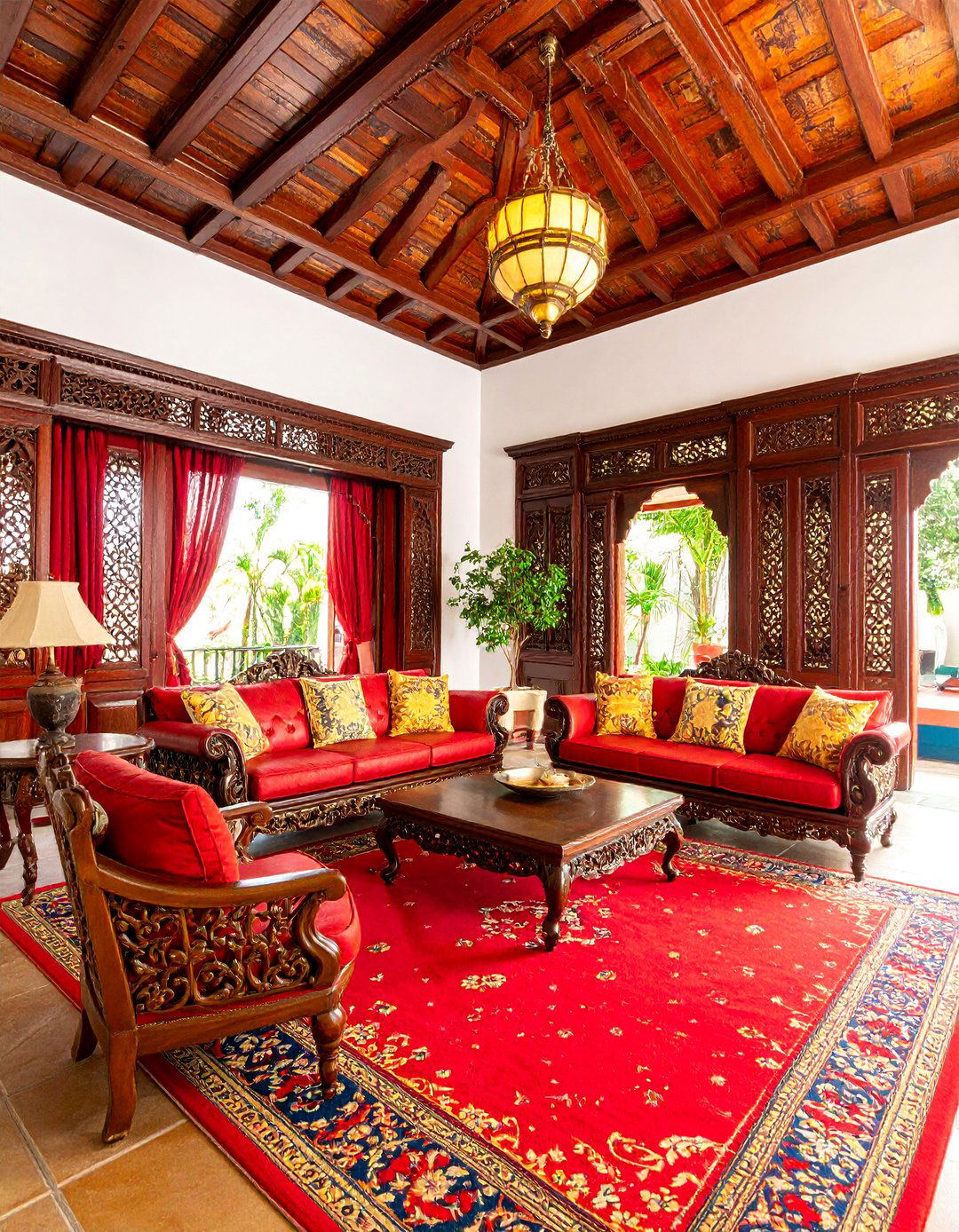 Spanish Colonial with Ornate Woodwork - 25 Royal Living Room Design Ideas