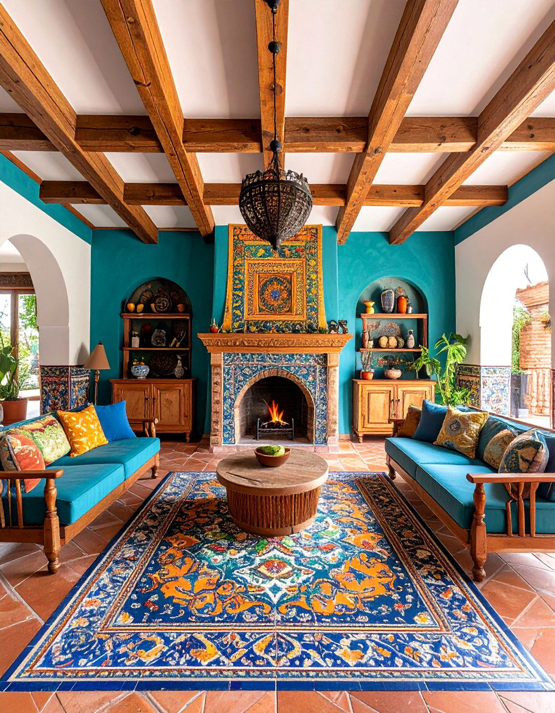Spanish Fireplace Focal Design - 25 spanish interior design ideas