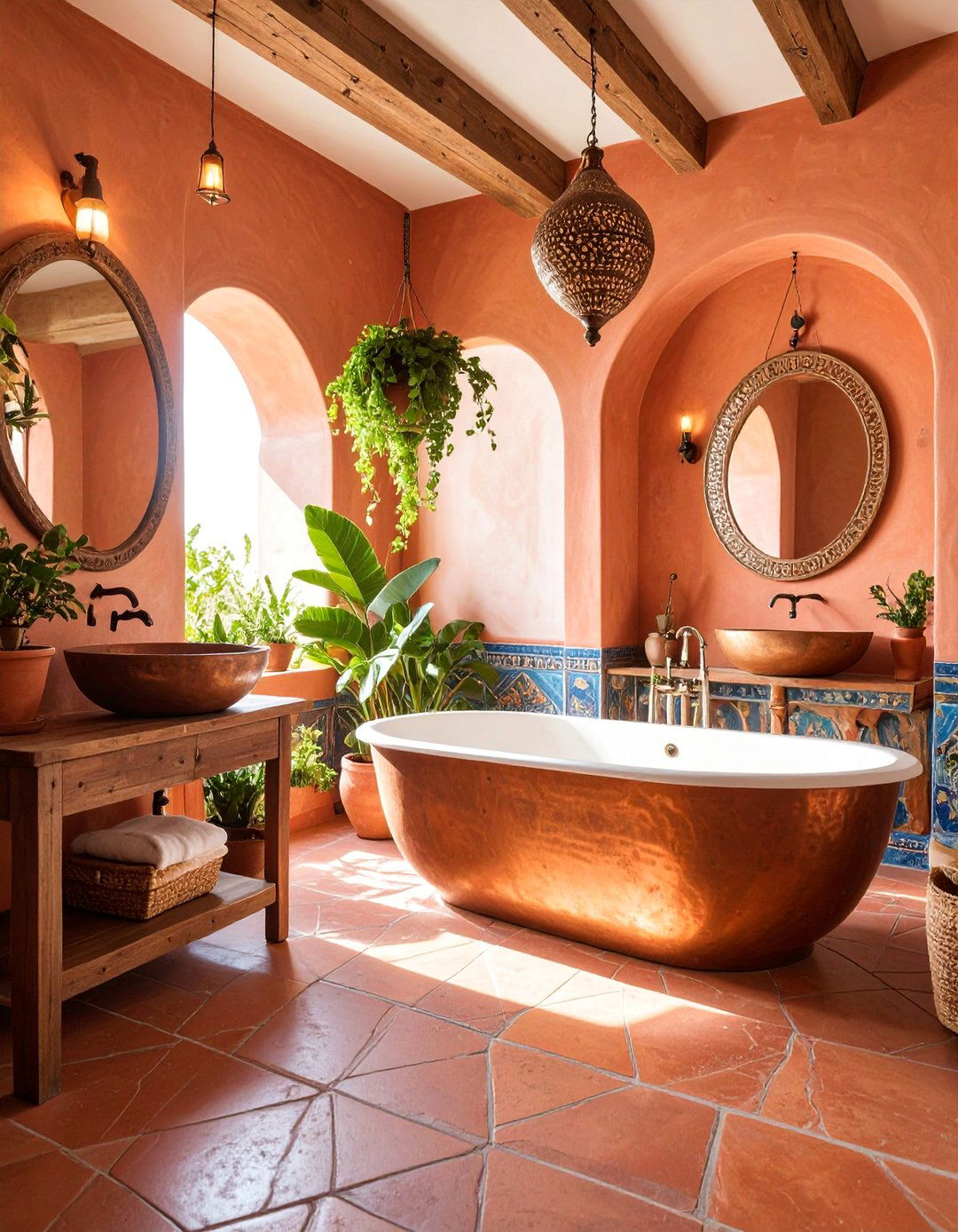 Spanish Hacienda Master Bathroom - 25 Mediterranean Interior Design Ideas
