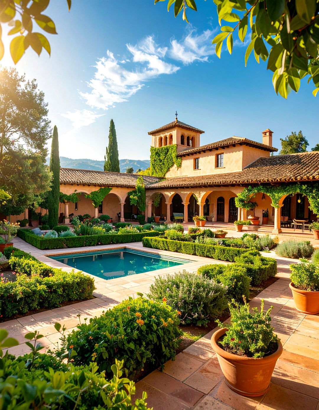 Spanish Hacienda with Working Courtyards - 25 spanish style home exterior ideas