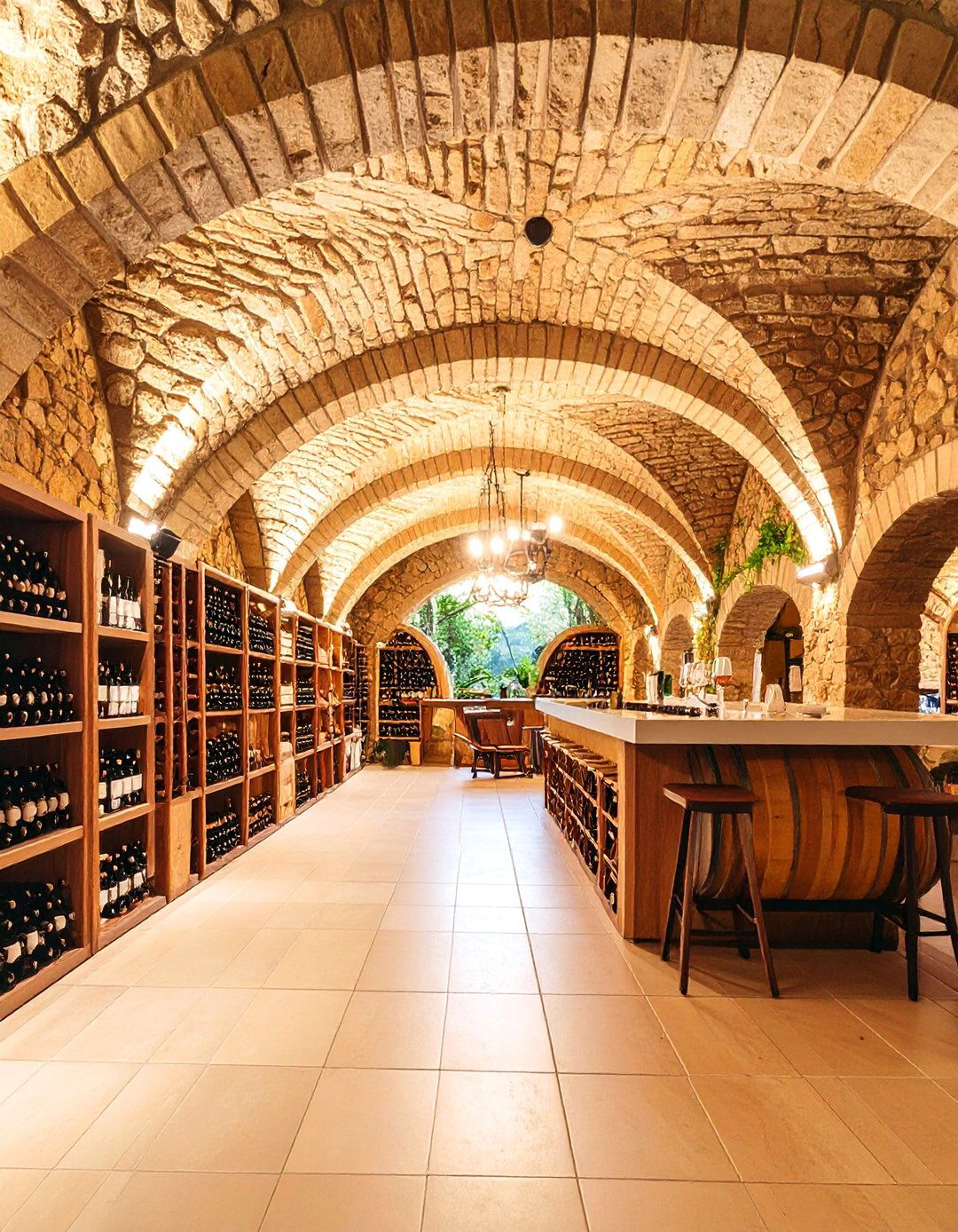 Spanish Mediterranean Wine Cellar and Tasting Room - 25 Spanish Mediterranean House Ideas