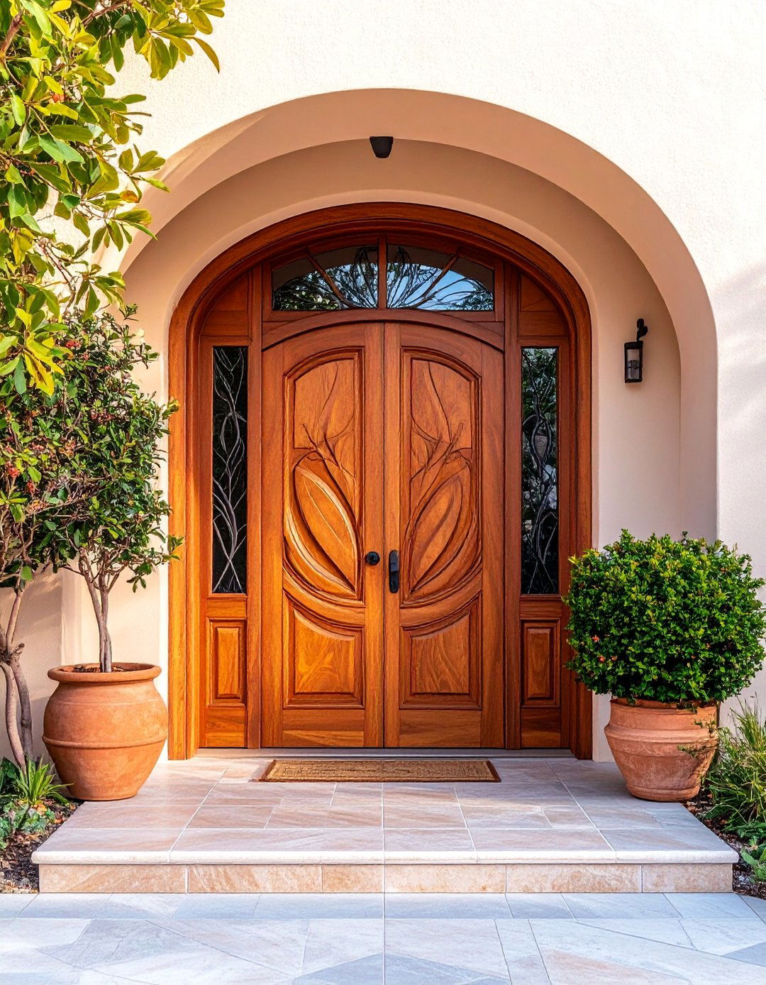 Spanish Modernista Door with Art Nouveau Influences - 25 Spanish Style Front Door Ideas