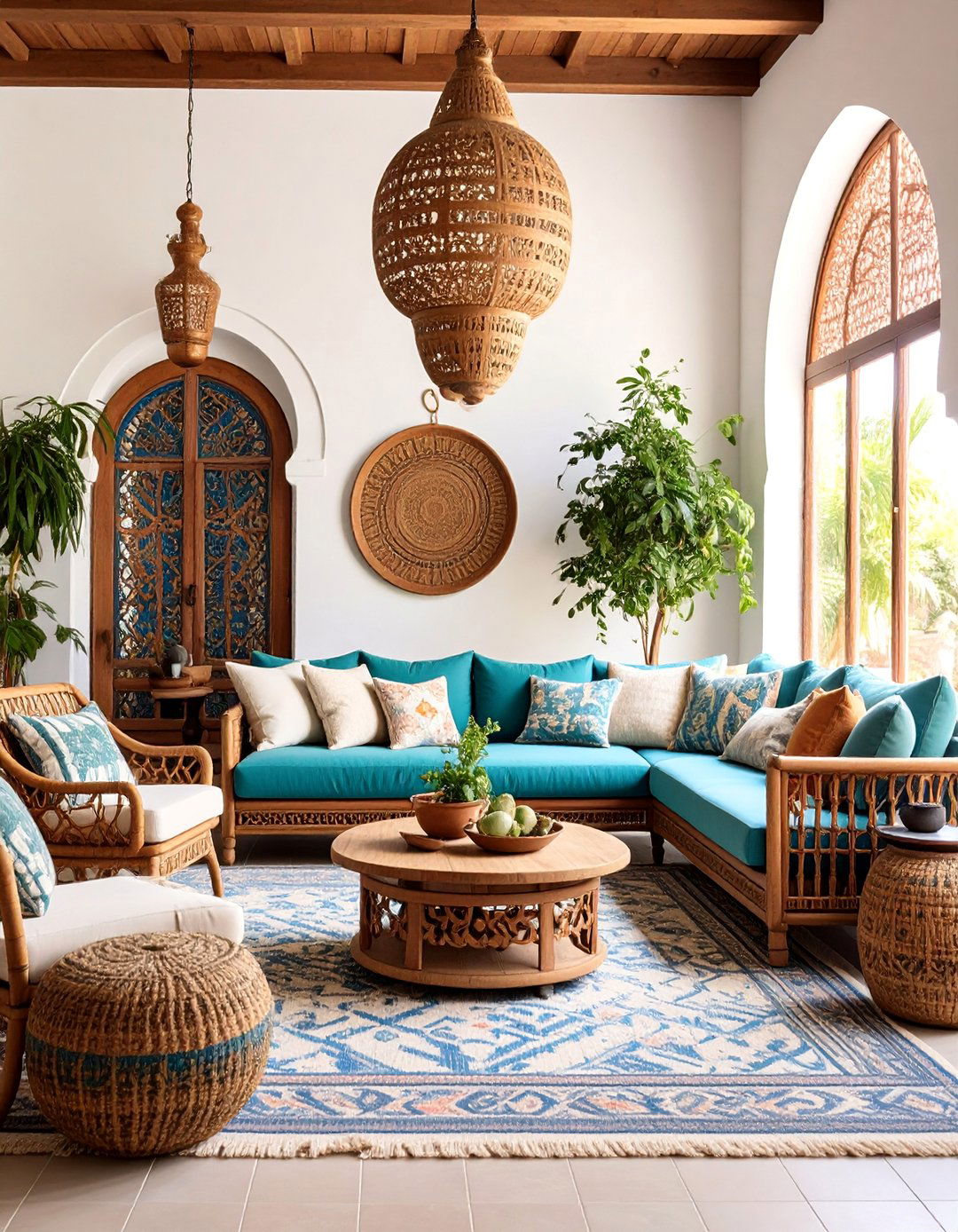 Spanish Style Living Room with Handcrafted Details - 25 Spanish Style Living Room Ideas
