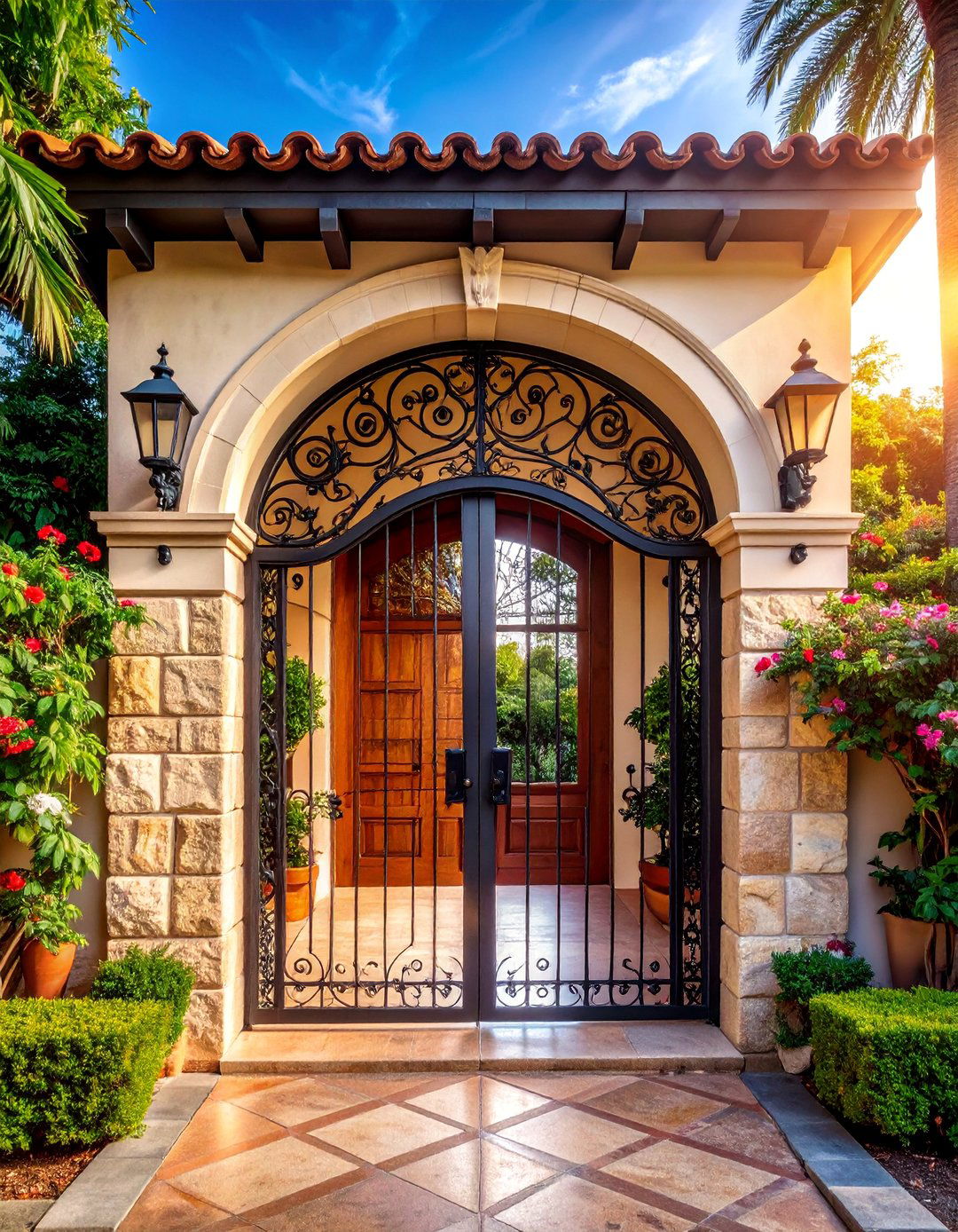 Spanish Style with Wrought Iron Details - 25 Mexican Style House Design Ideas
