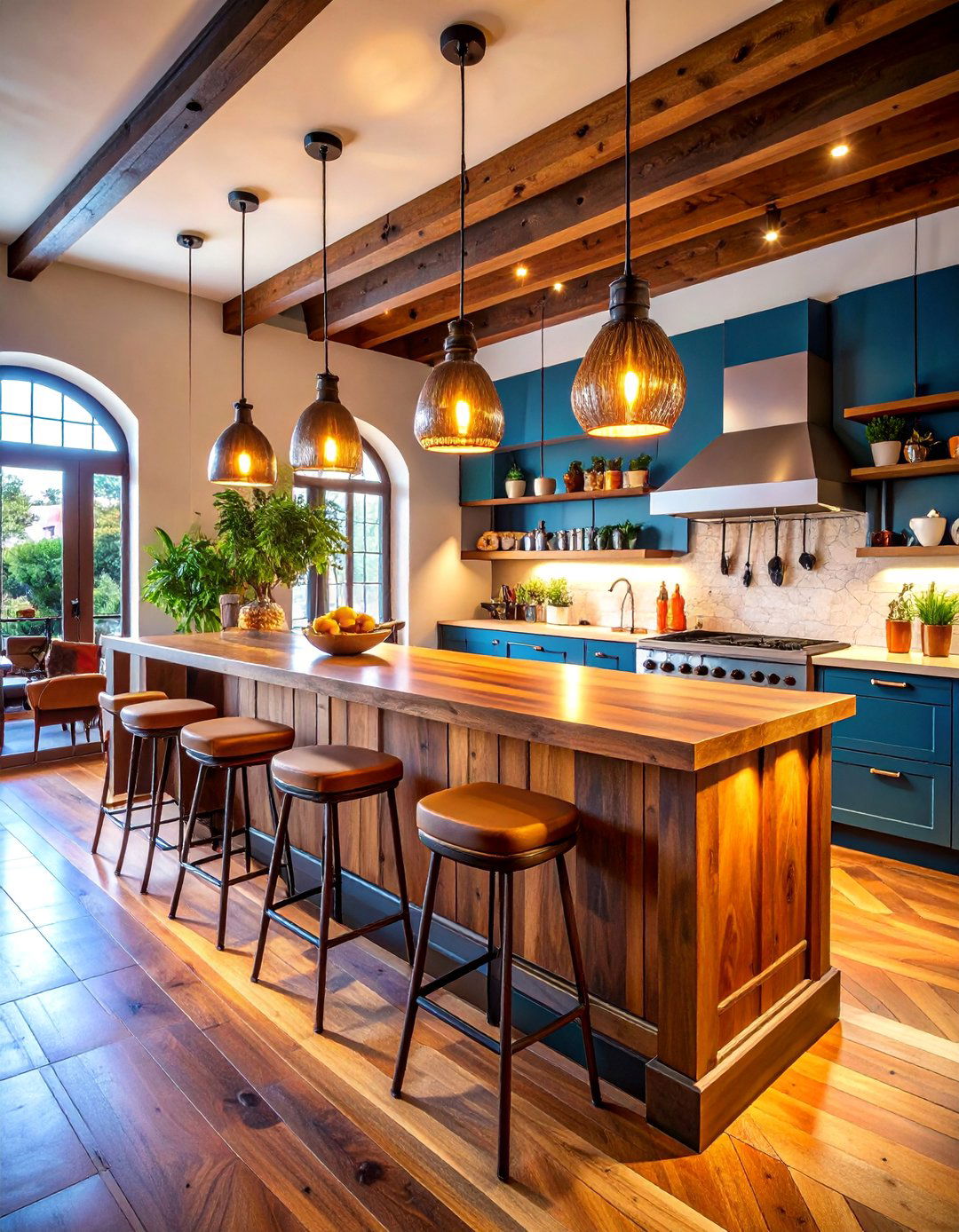 Spanish Tapas Kitchen with Bar Style Seating Area - 25 Spanish Style Kitchen Ideas