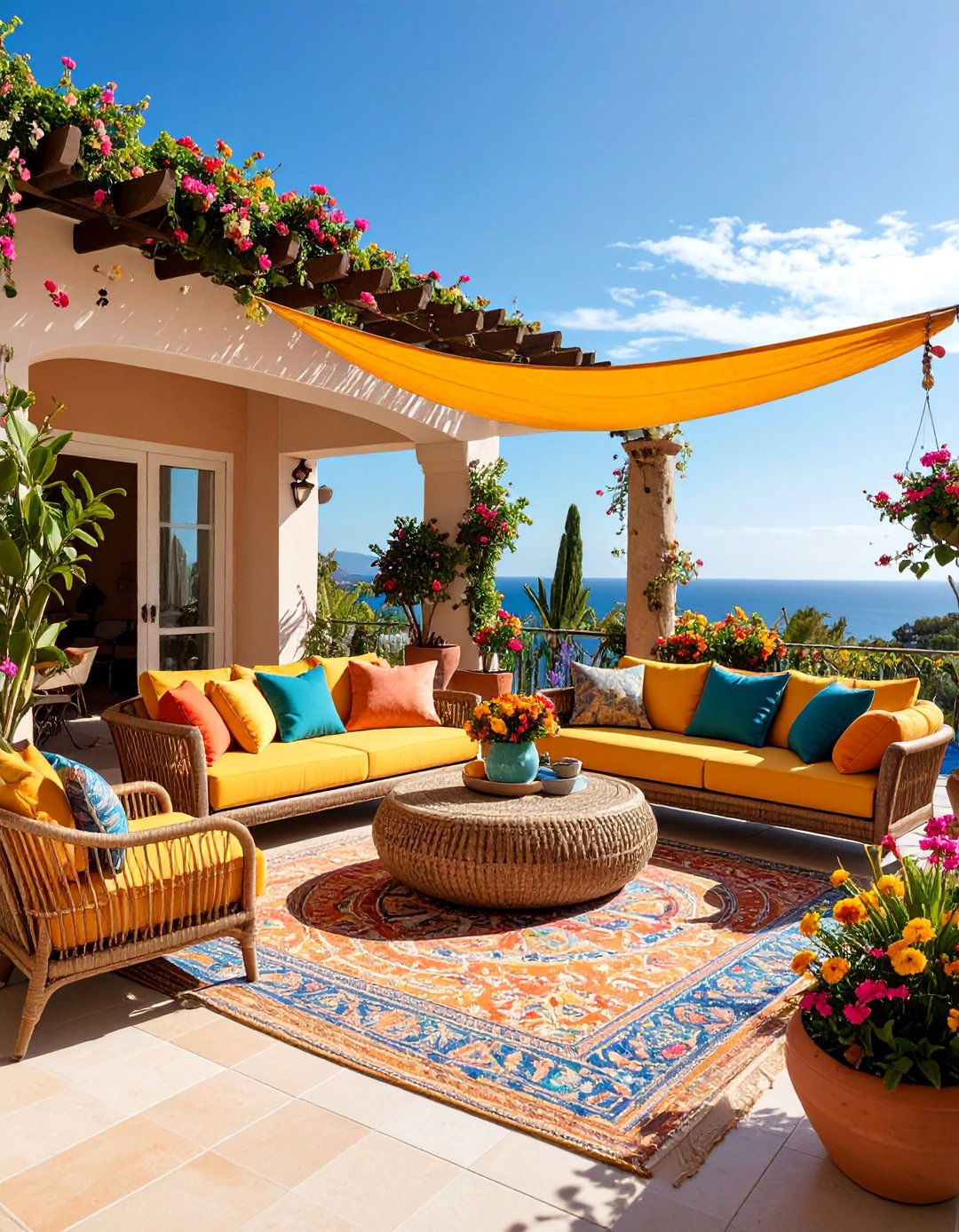 Spanish Transition Patio Connecting Indoor Outdoor Spaces - 25 spanish style patio ideas