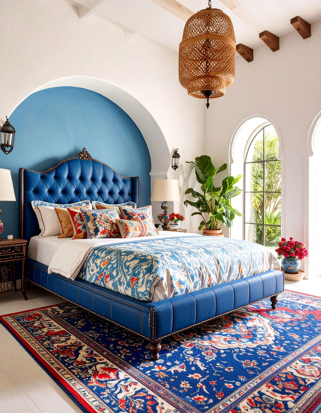 Spanish Villa Mediterranean Bedroom with Arched Niches - 25 Mediterranean Bedroom Ideas