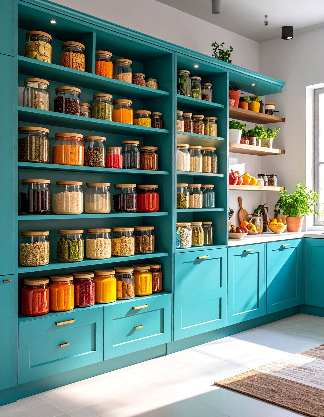 Spice Rack Pantry Door with Kitchen Integration - 25 Hidden Door Ideas