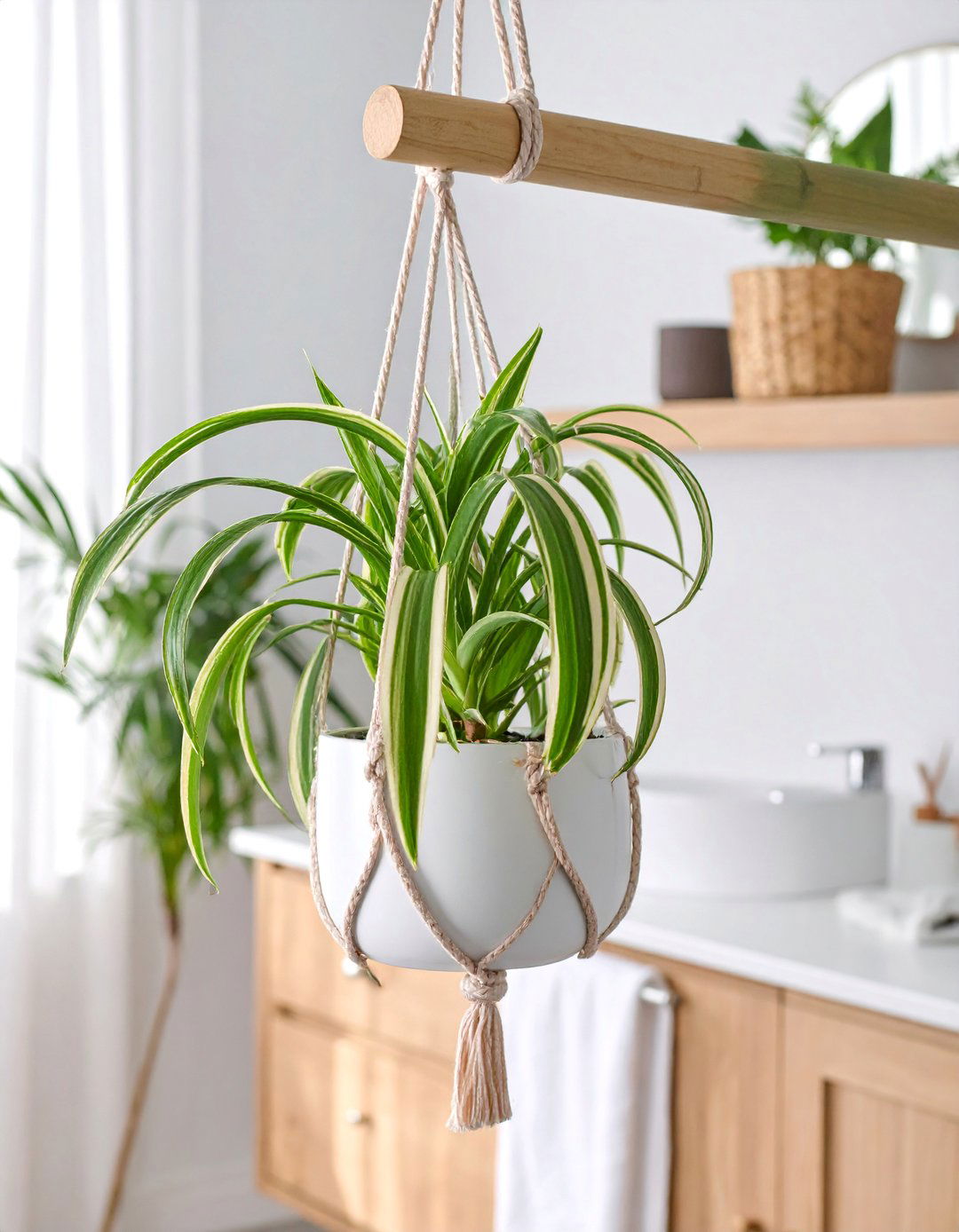 Spider Plant Air Purifier - 25 Best Plants for Bathroom