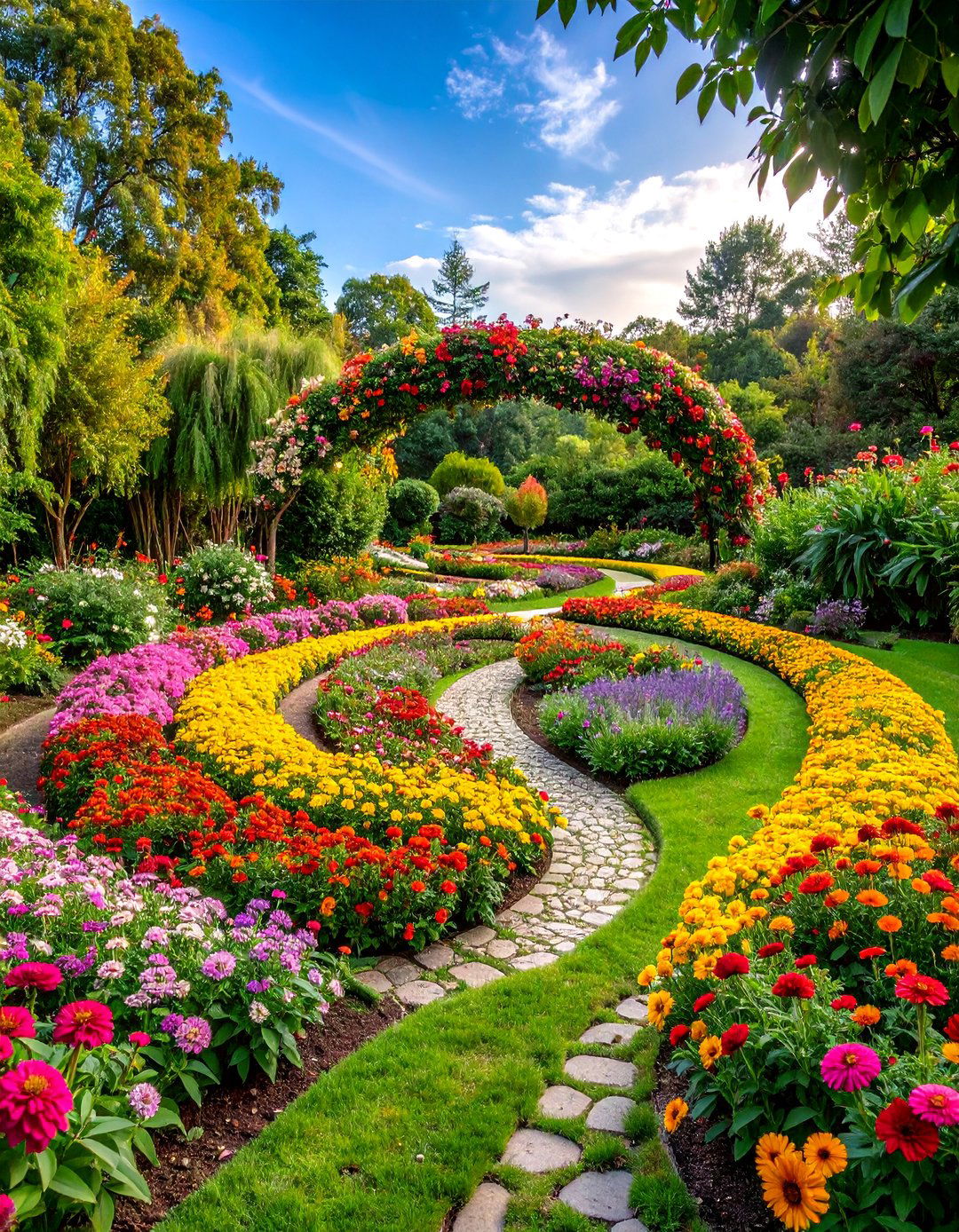 Spiral Cutting Garden with Flower Production - 25 Spiral Garden Design Ideas