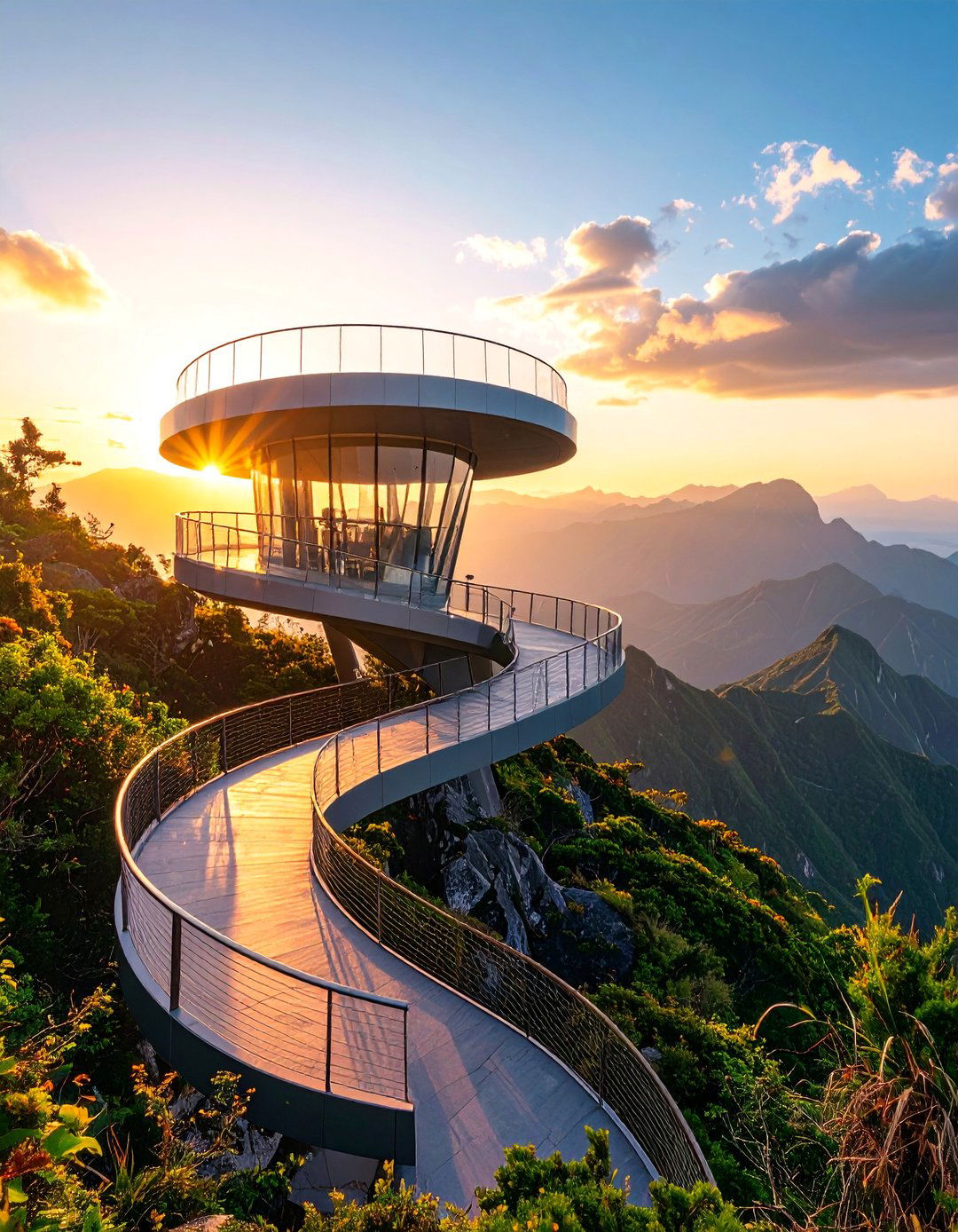 Spiral Elevated Observation Deck - 25 Elevated Walkway Ideas