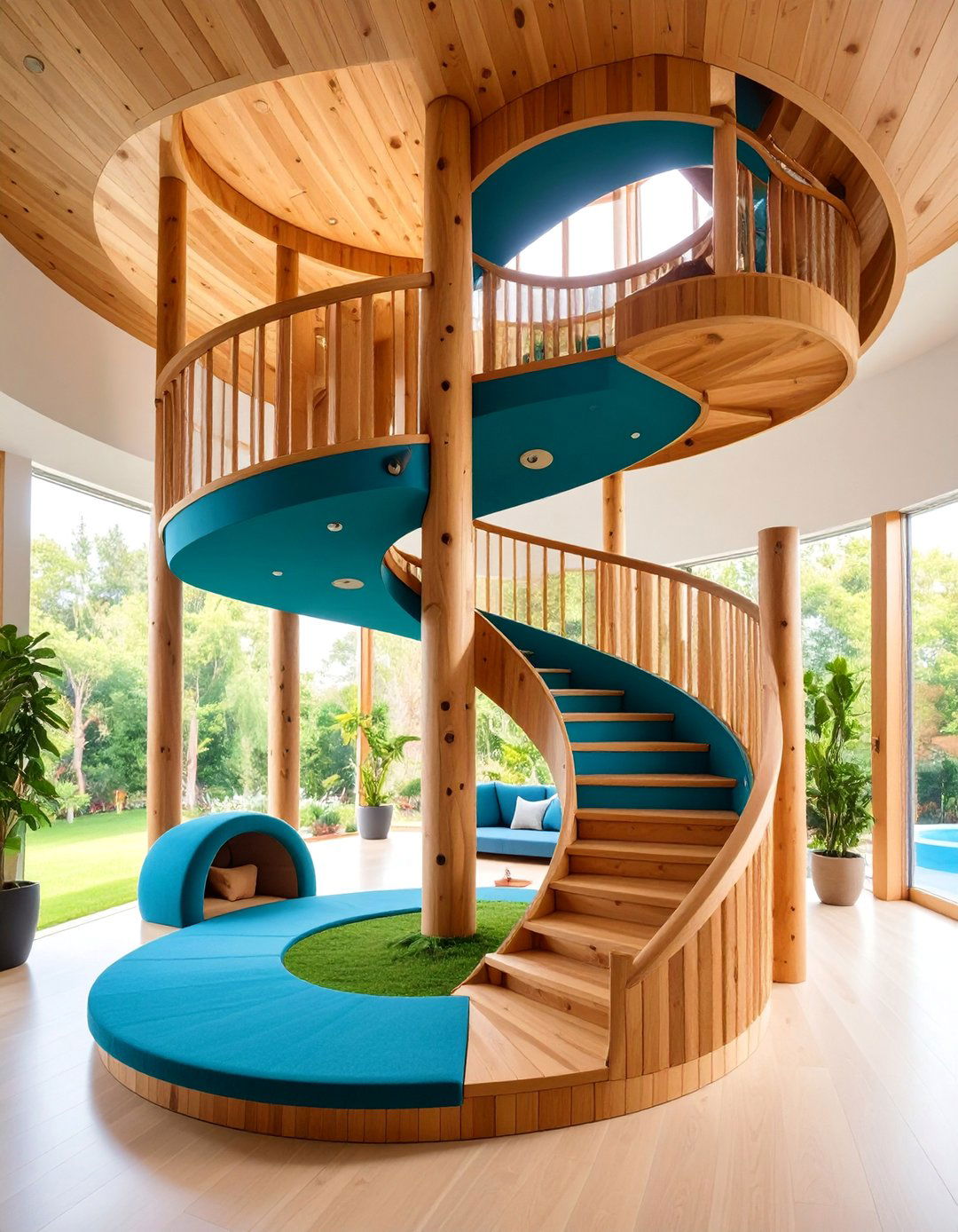 Spiral Staircase Adventure Catio - 25 Outdoor Catio Ideas
