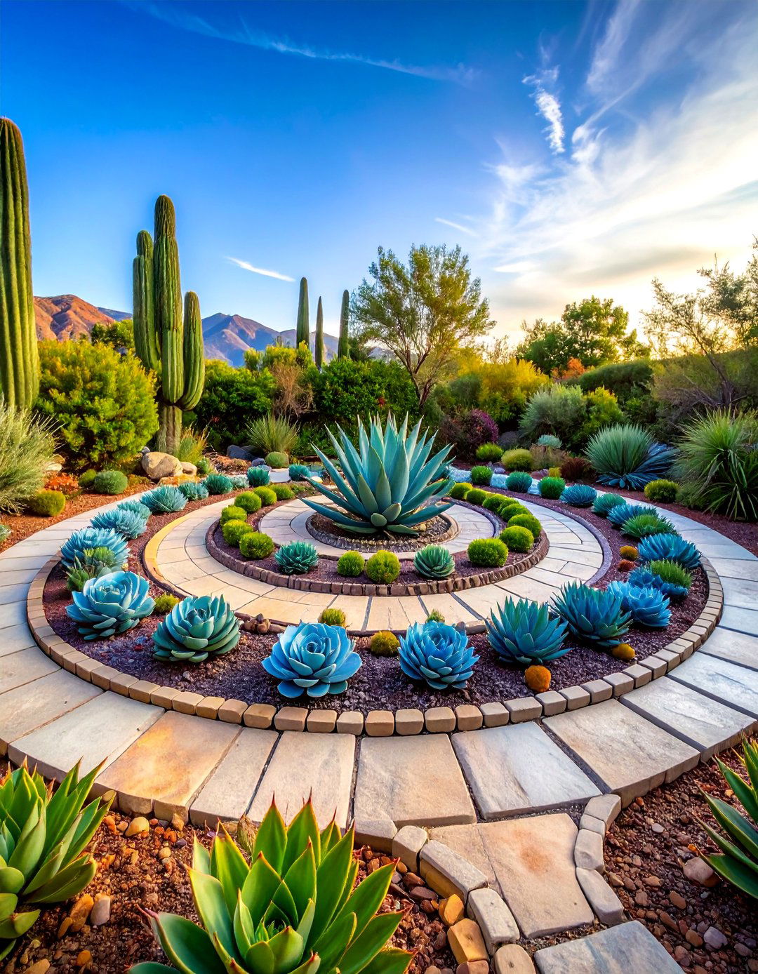 Spiral Succulent Mandala Garden - 25 Succulent Garden Ideas