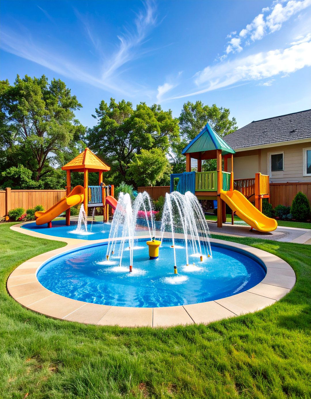 Splash Pad Alternative for Families - 25 Backyard Pool Ideas on a Budget