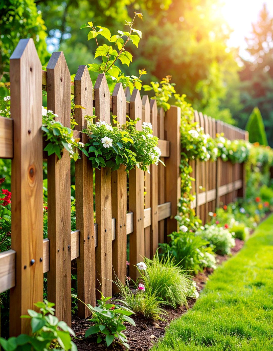 Split Rail Fence with Climbing Plant Support - 25 Split Rail Fence Ideas