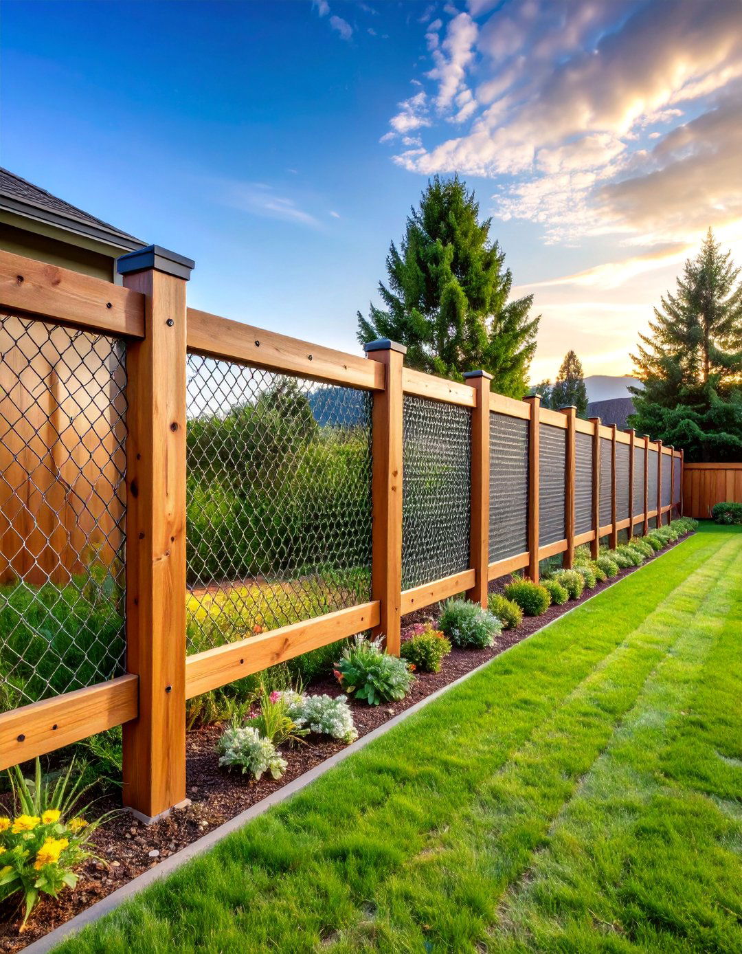 Split Rail Fence with Welded Wire Mesh - 25 Split Rail Fence Ideas