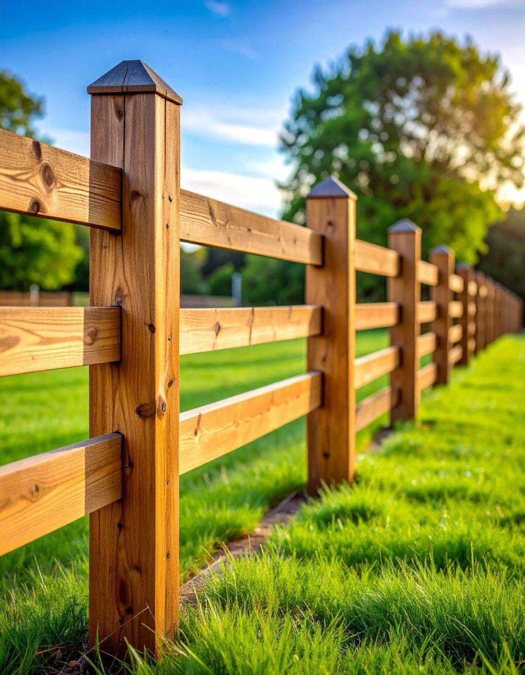 Split Rail Ranch Style Dog Fence - 25 Dog Fence Ideas