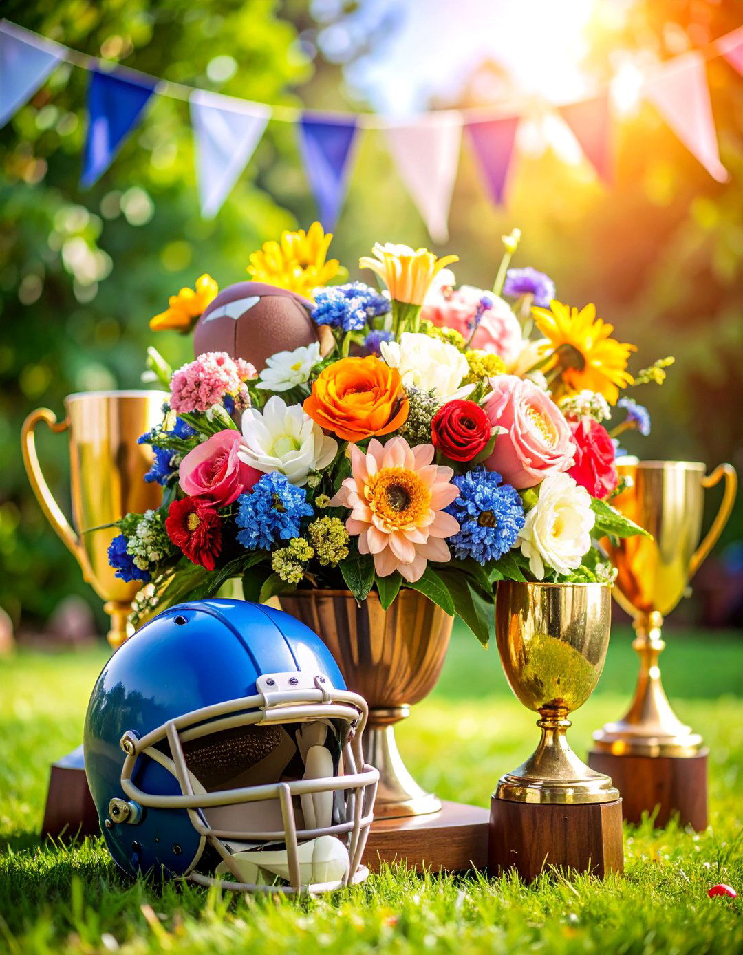Sports Achievement Centerpiece - 25 Graduation Centerpiece Ideas