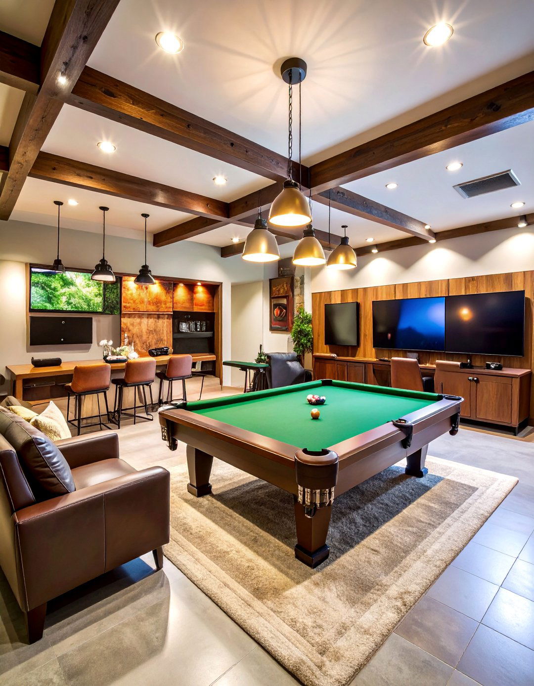 Sports Bar Style Garage Game Room - 25 Garage Game Room Ideas