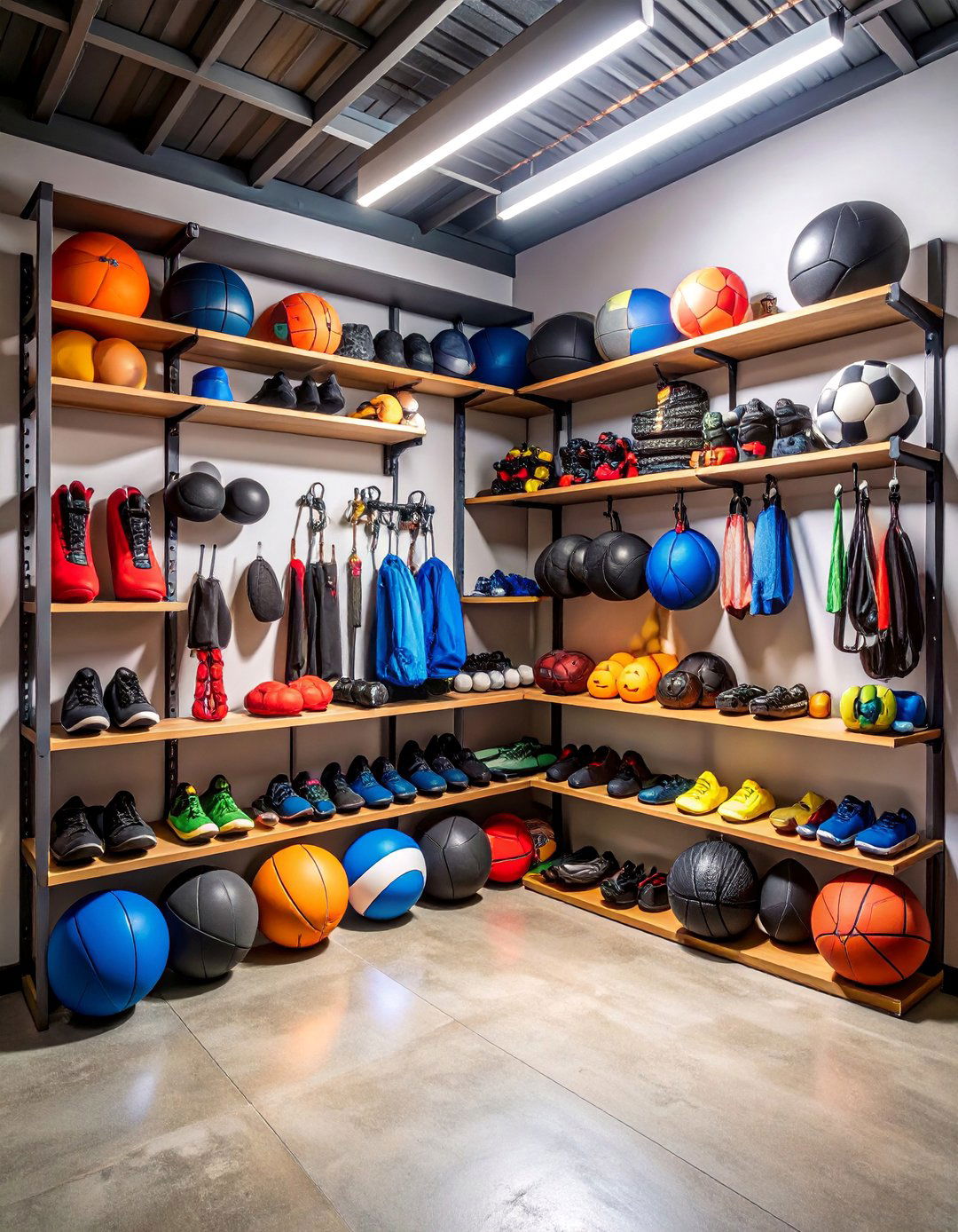 Sports Equipment Storage Zones - 25 Garage Storage Ideas